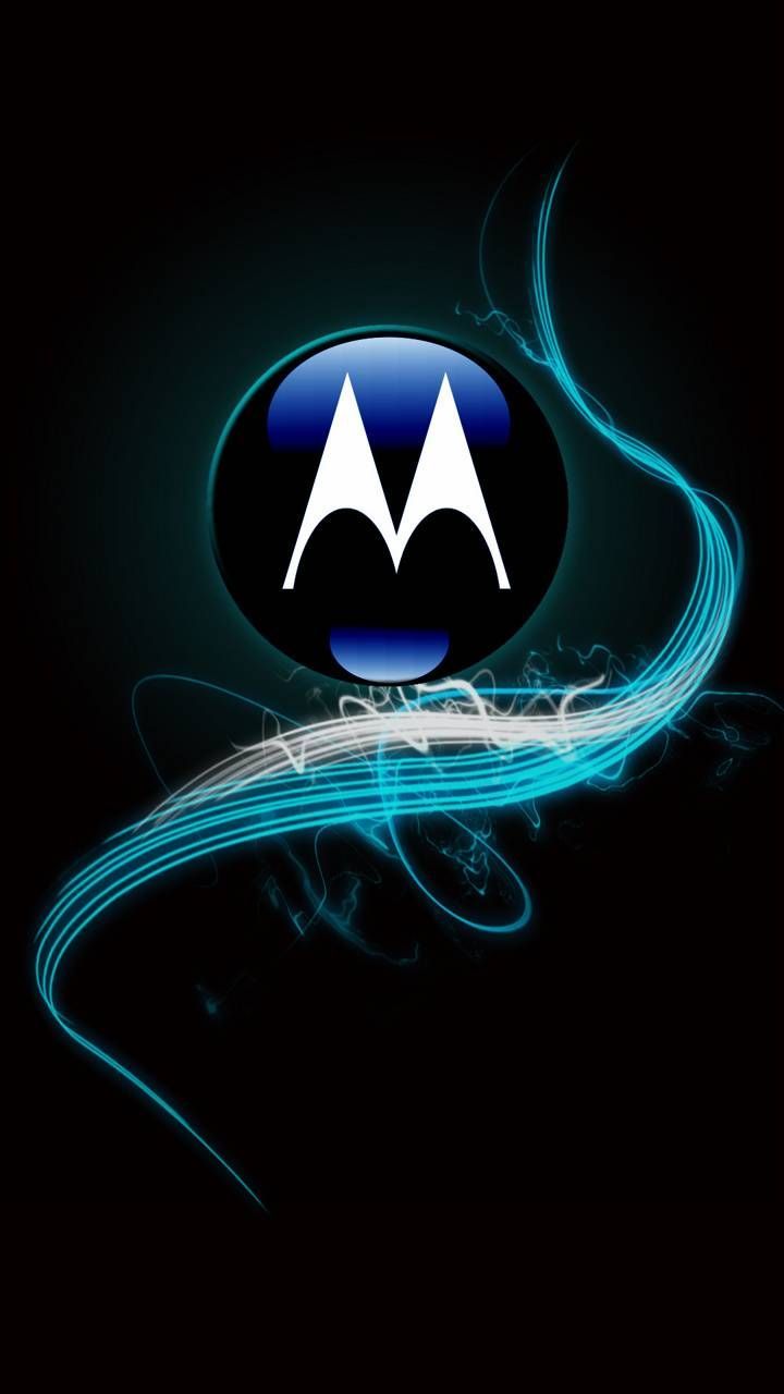 Logo Motorola blu su nero, 720x1280 Verticale, OnePlus