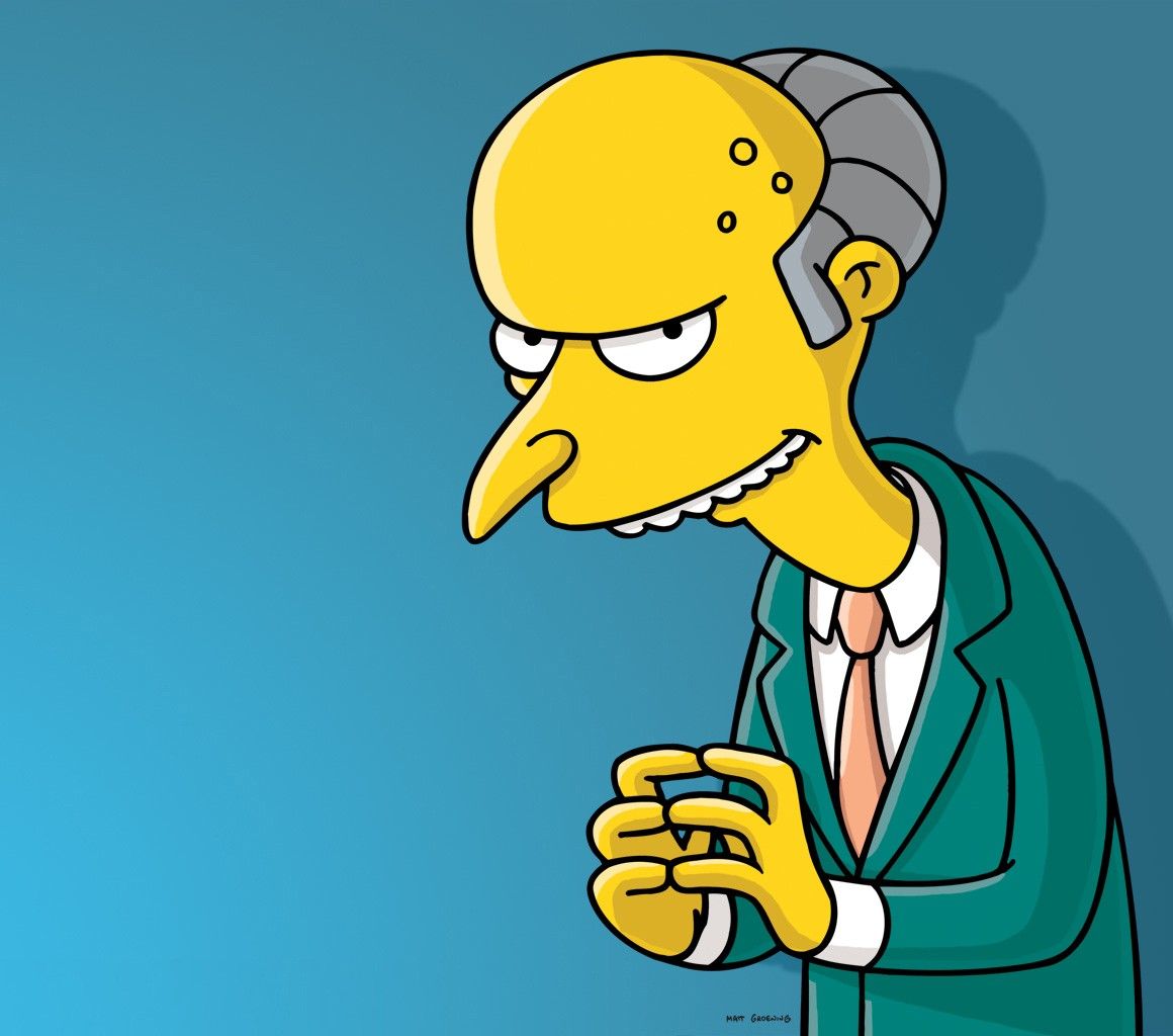 Mr. Burns Simpsons, 1160x1024 HD, PC