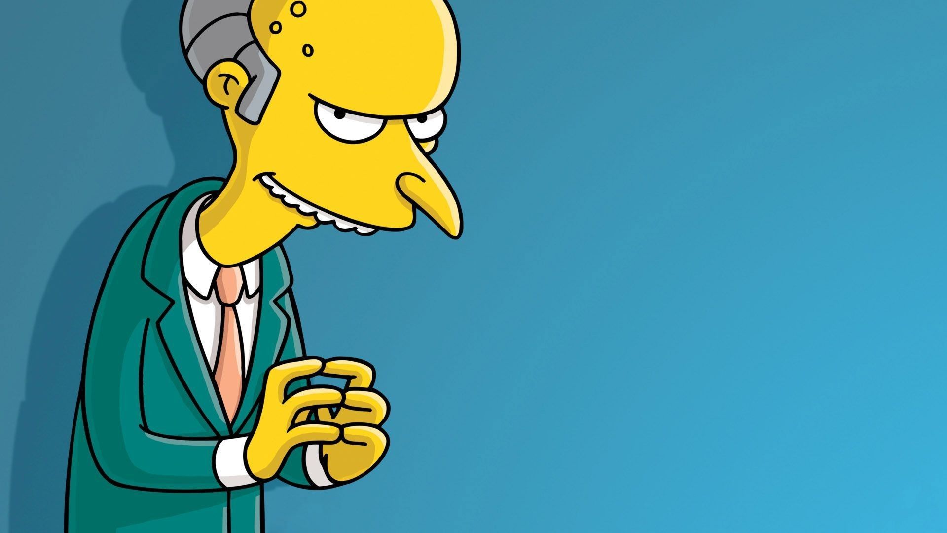 Mr. Burns Simpsons sfondo blu, 1920x1080 1080p, PC Desktop