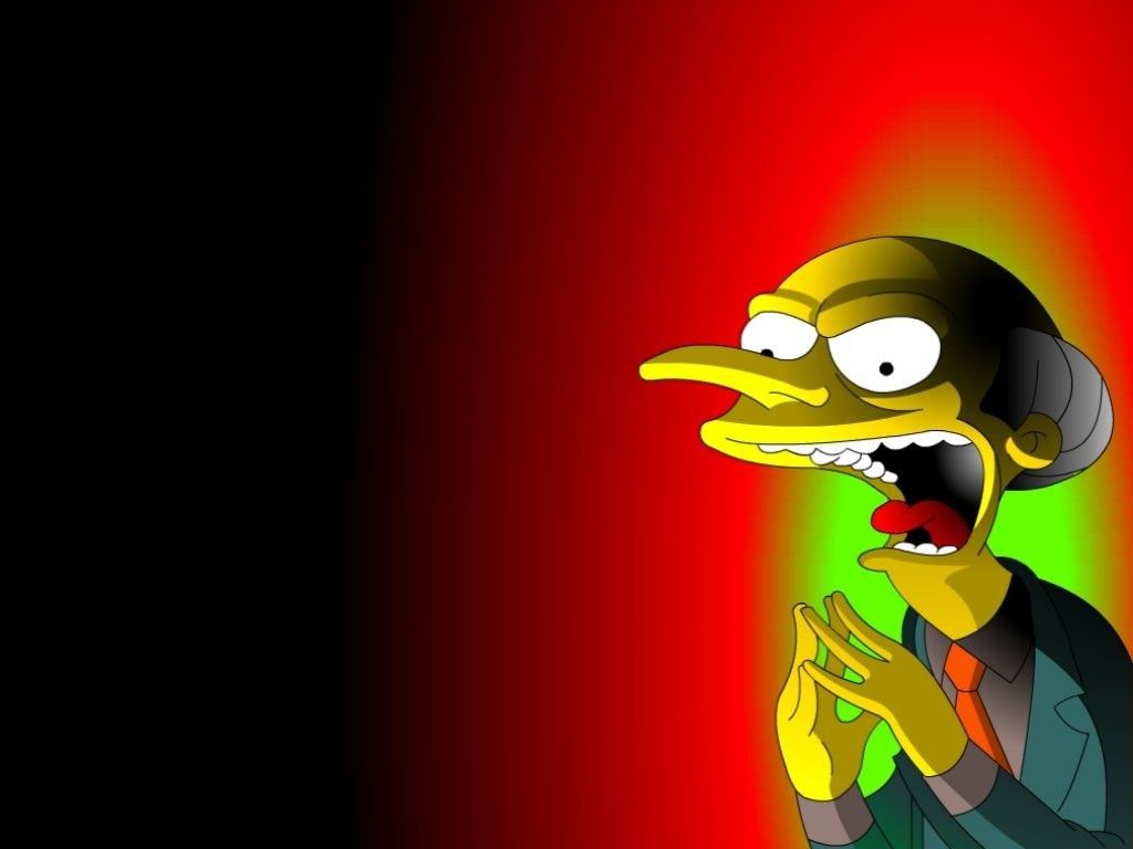 Mr. Burns Simpsons sfondo nero, 1920x1080 1080p, Desktop