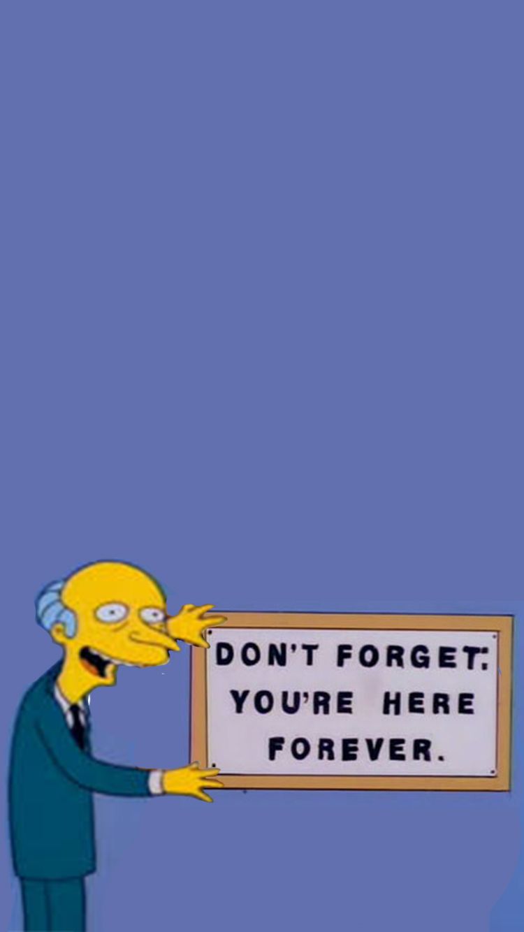 Mr. Burns Simpsons sfondo blu, 1280x960 720p, PC