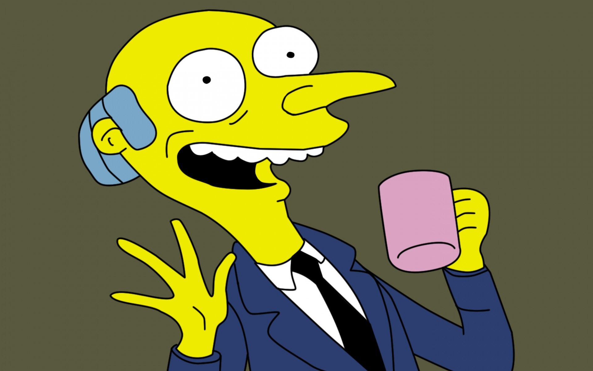 Mr. Burns Simpsons sfondo nero, 1440x1280 720p, Laptop