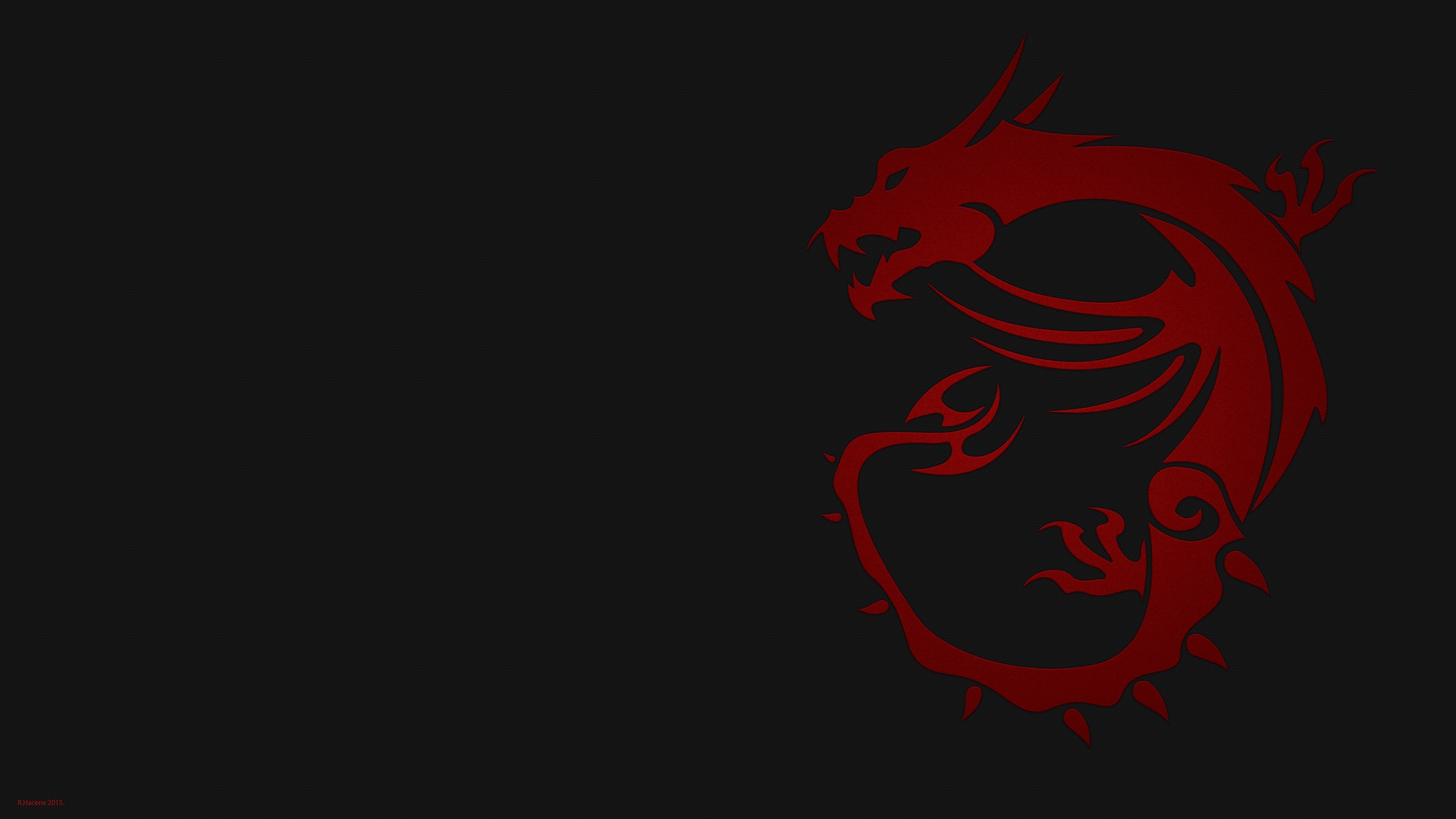 Logo MSI drago rosso, 3840x2160 UHD, PC 4K