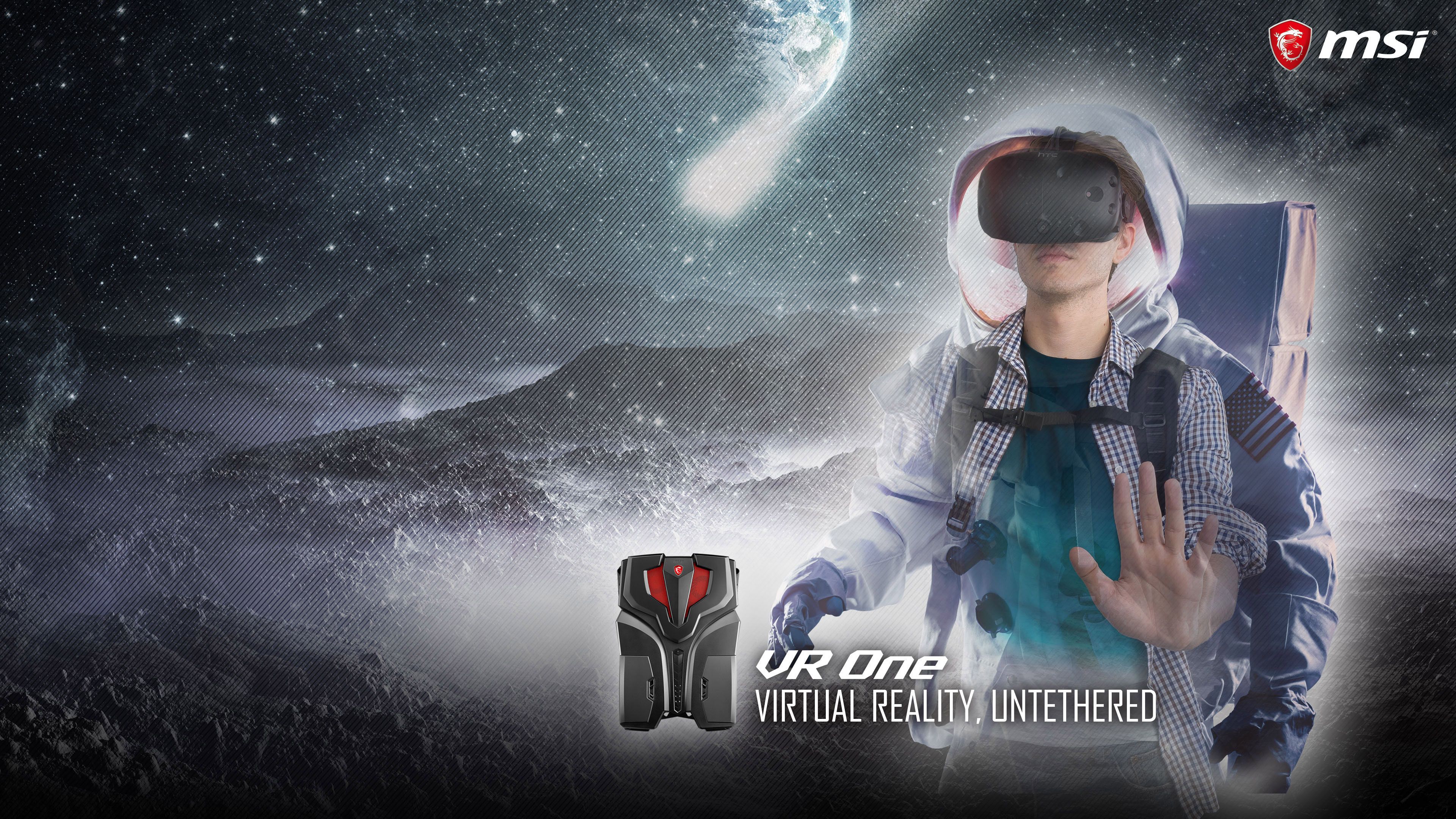 Astronauta con visore VR spazio, 3840x2160 Ultra HD, 4K TV