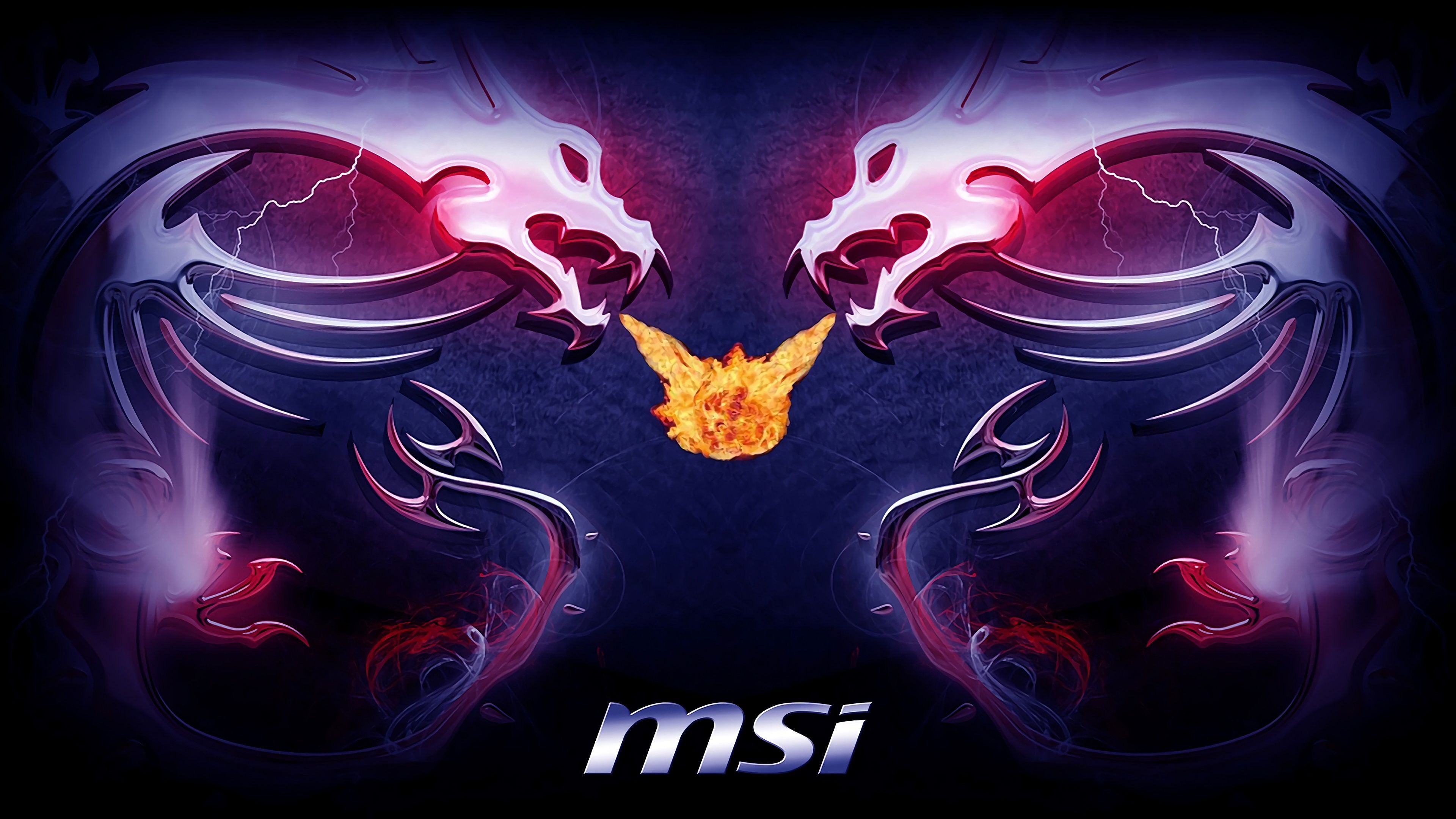 Logo MSI drago rosso, 3840x2160 Ultra HD, 4K TV