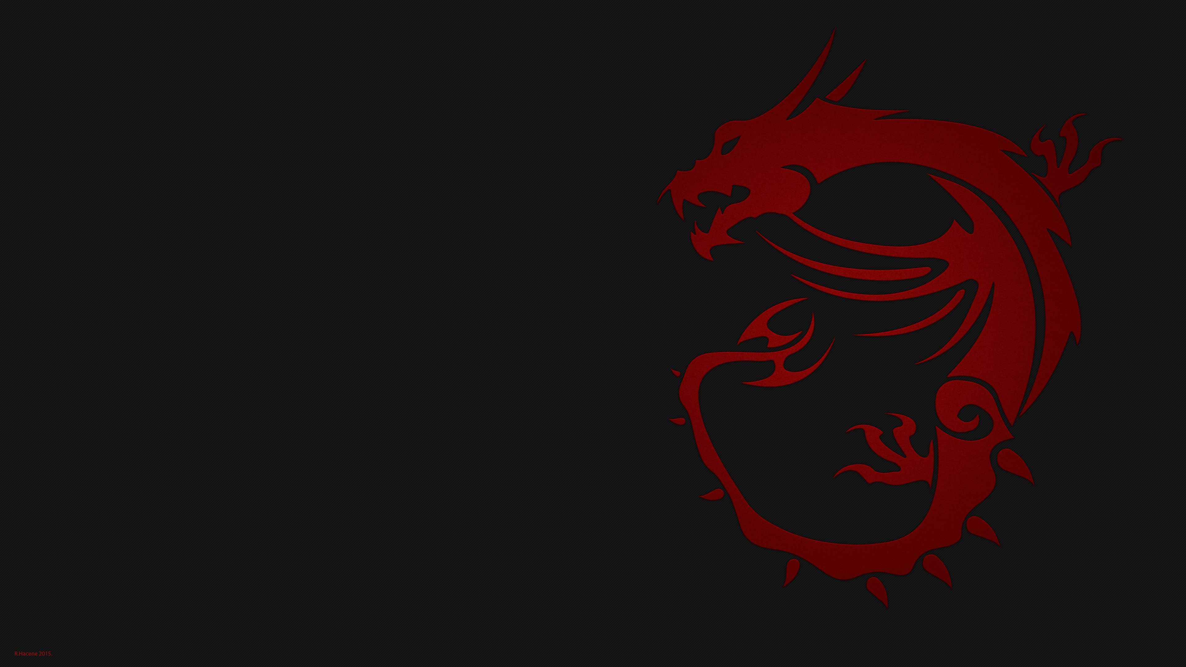 Logo drago rosso MSI, 3840x2160 UHD, PC 4K