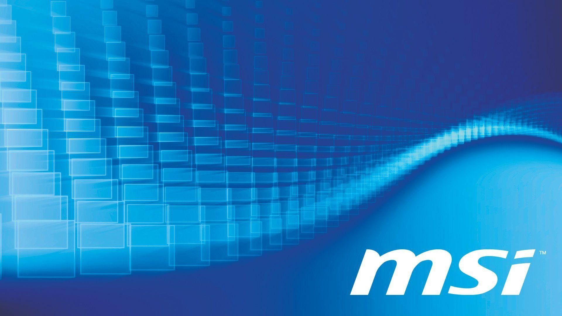Logo MSI sfondo blu, hardware gaming, 1920x1080 Full HD 1080p, Desktop
