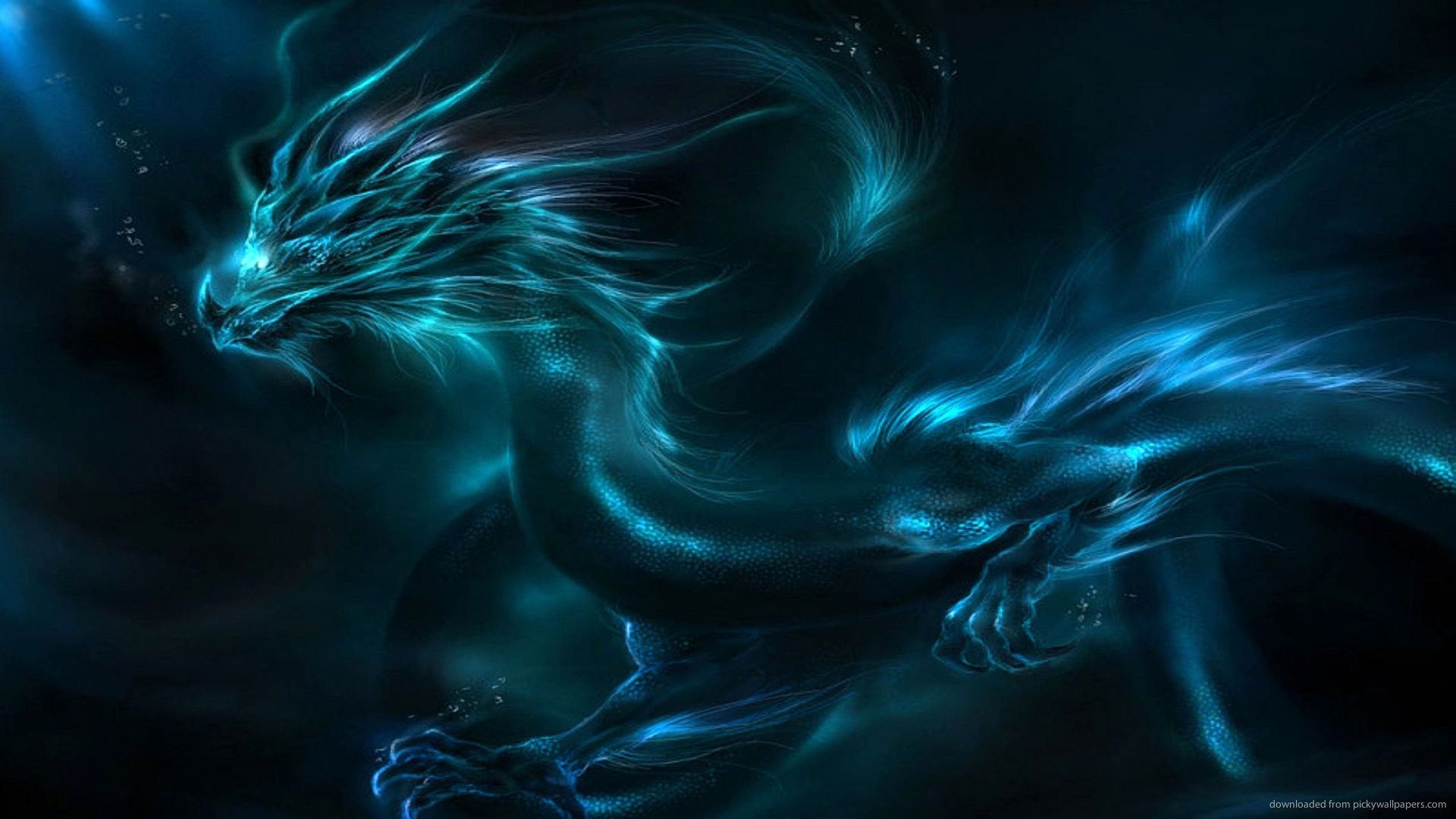 Drago blu MSI fantasy, computer, 1920x1080 Full HD 1080p, PC