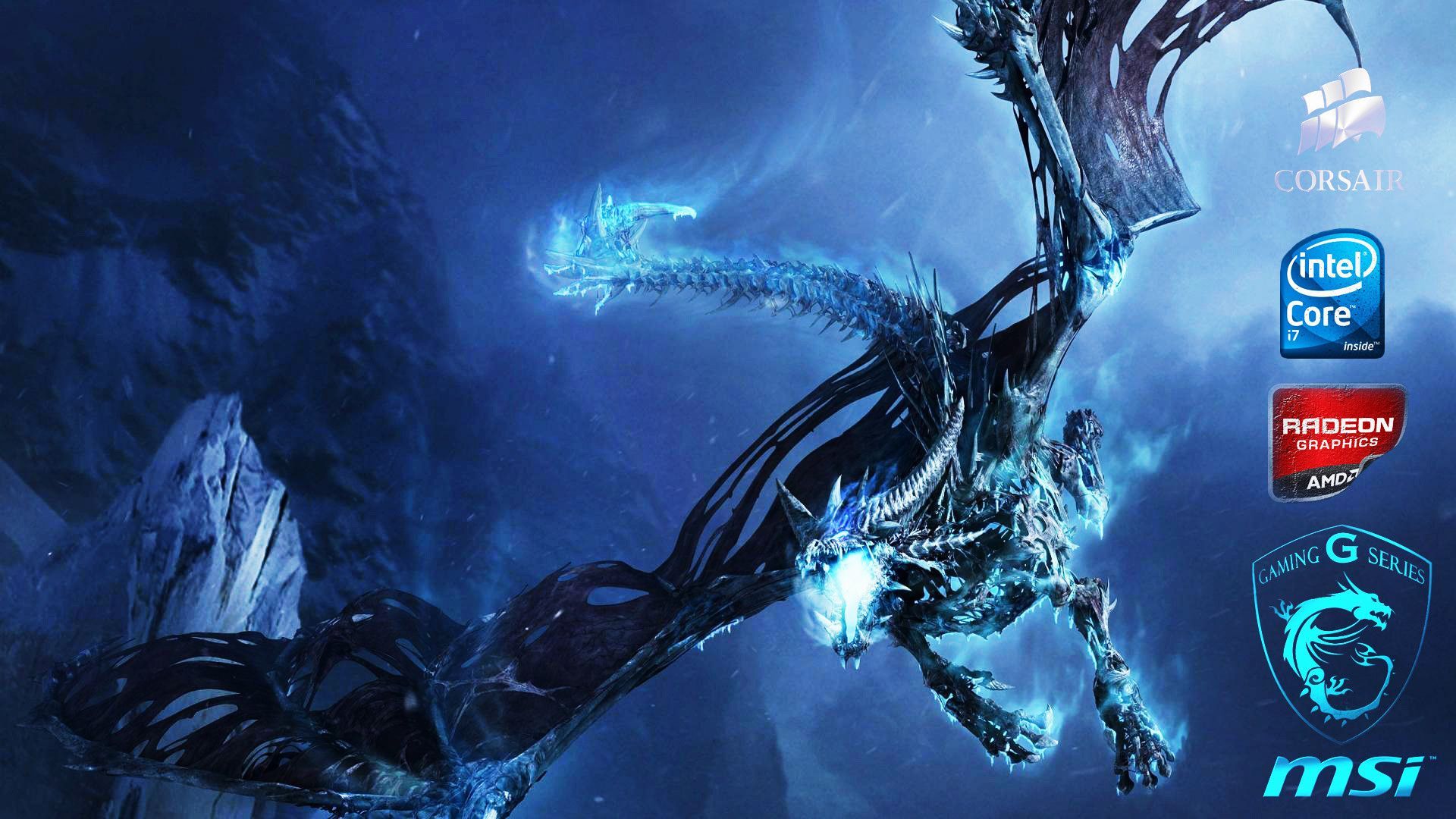Drago blu ghiaccio MSI, 1920x1080 Full HD, Desktop