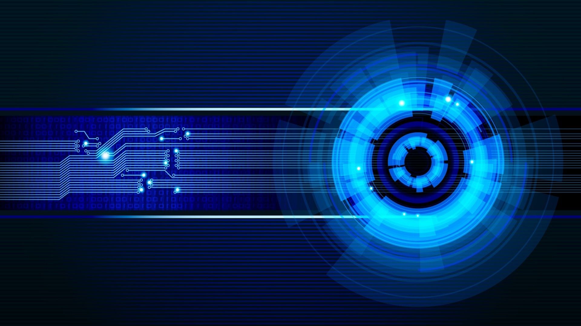 Cerchio tecnologico blu astratto, 1920x1080 Full HD, Desktop