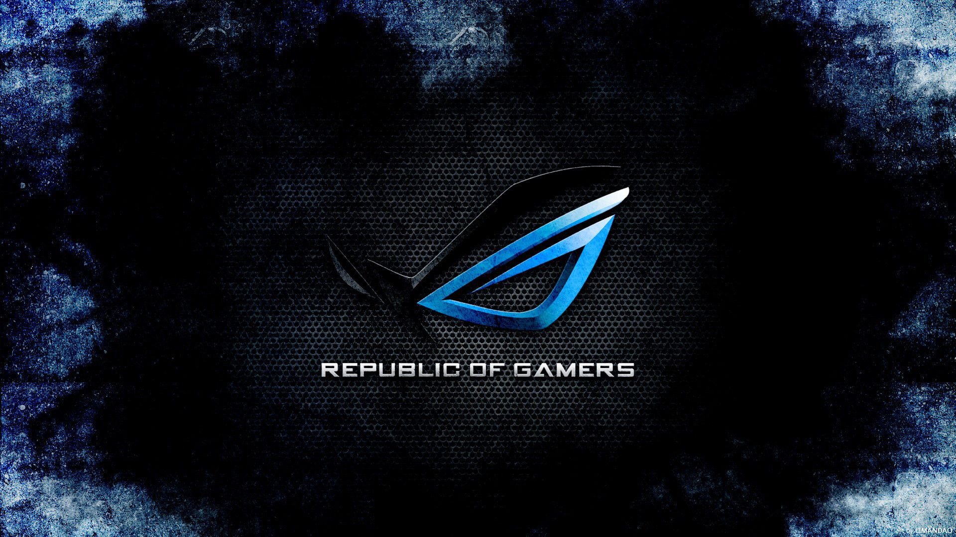 Logo Republic of Gamers blu, 1920x1080 Full HD, Desktop