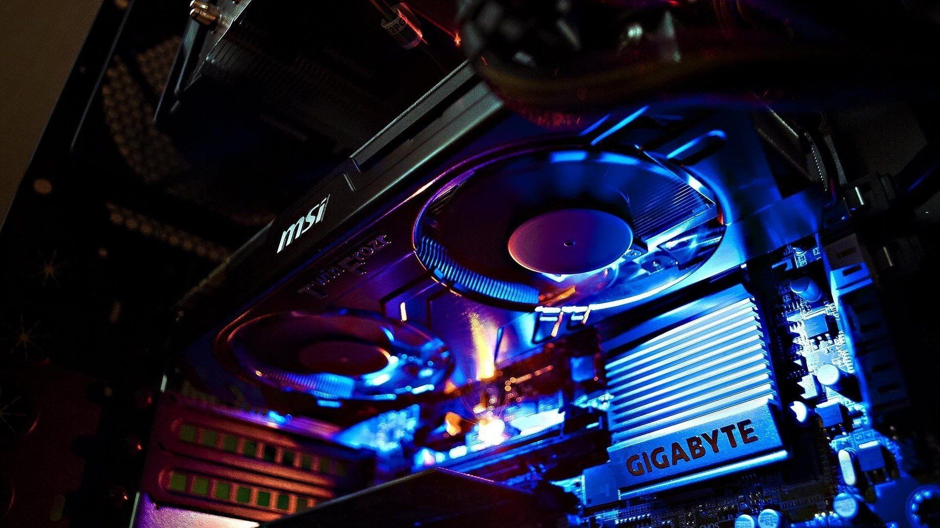 MSI scheda video blu, 1920x1080 1080p, Desktop