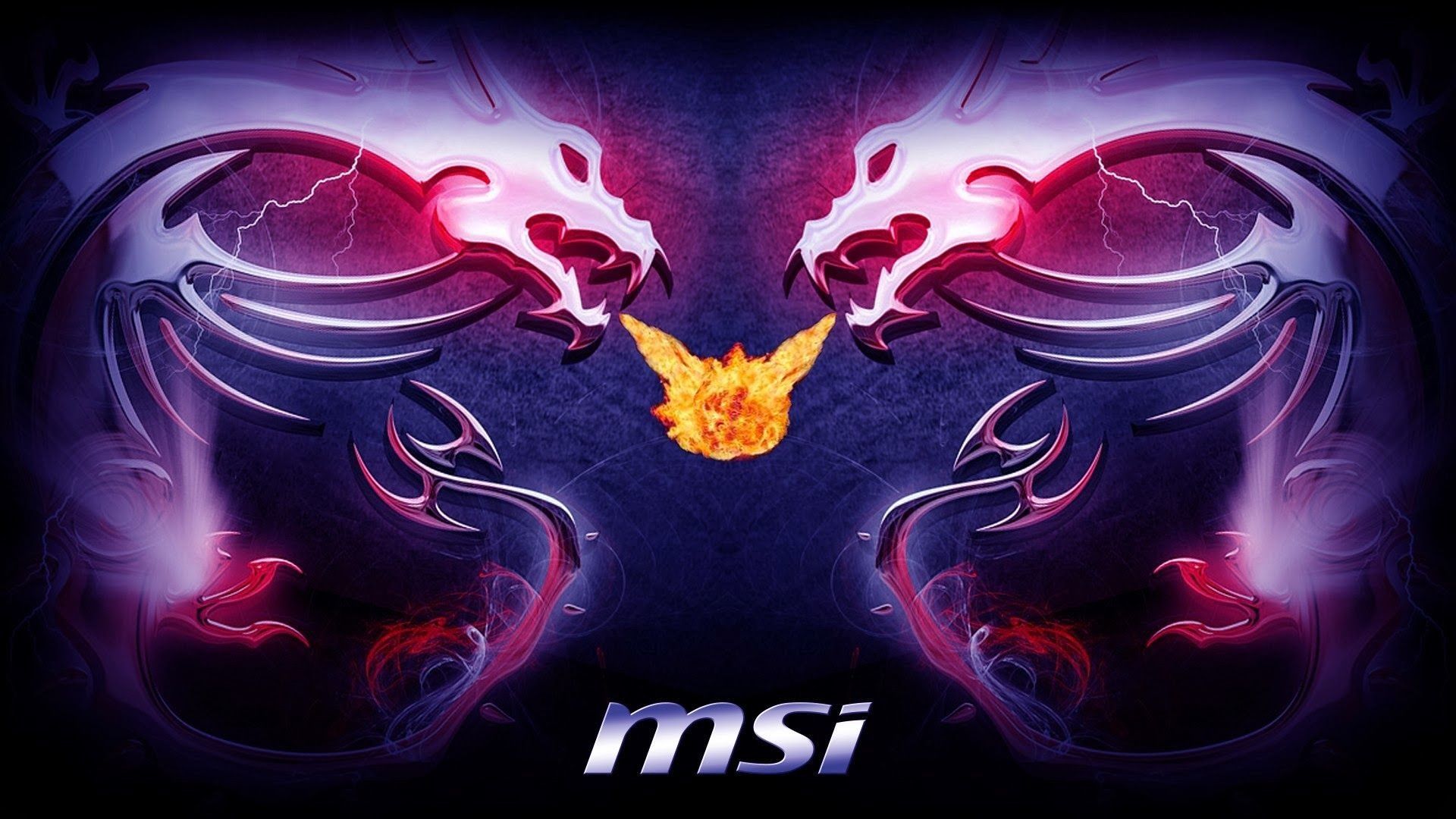 Logo MSI draghi blu, 1920x1080 Full HD, Desktop