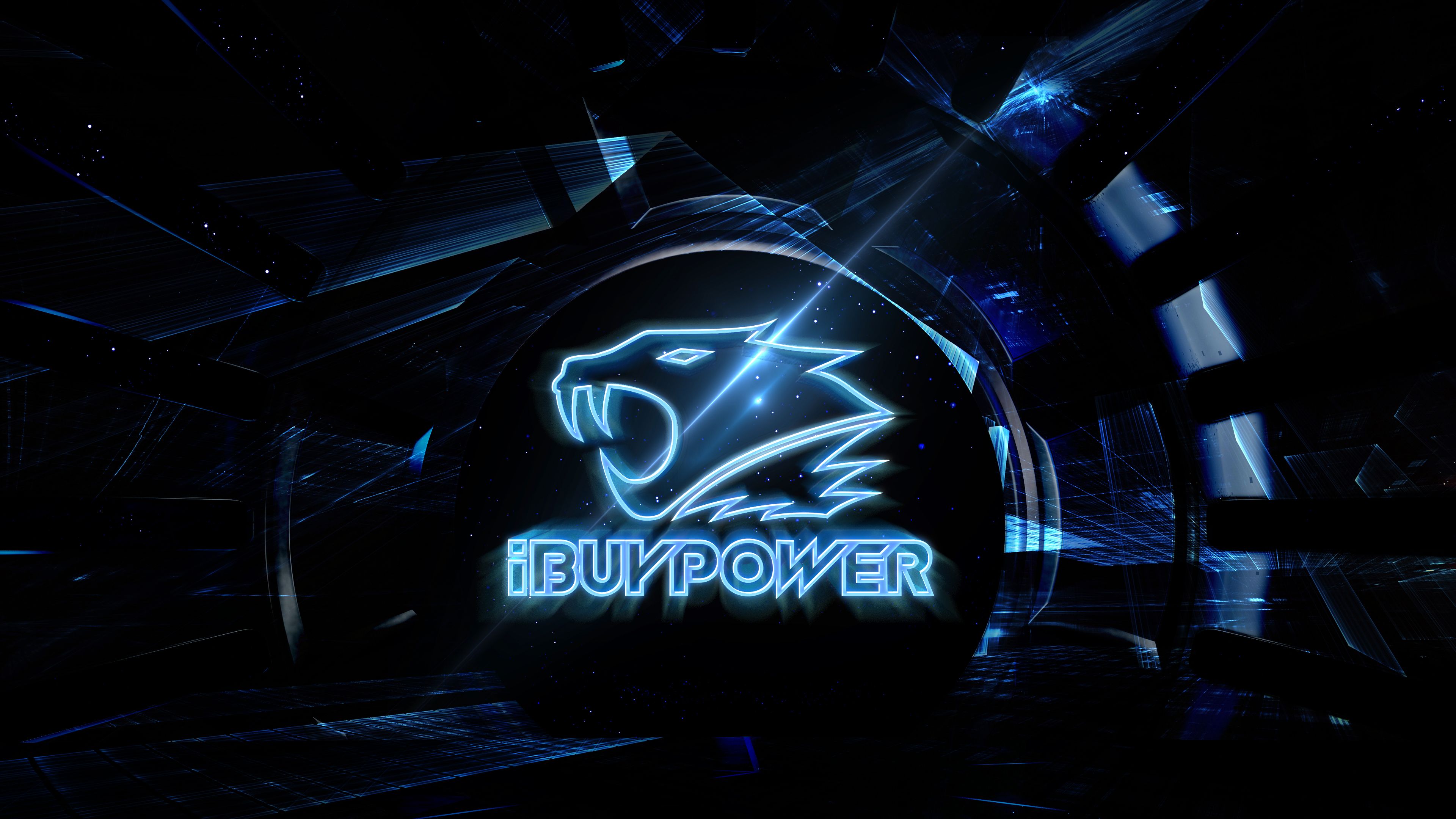 Logo iBUYPOWER blu neon, 3840x2160 Ultra HD, 4K TV