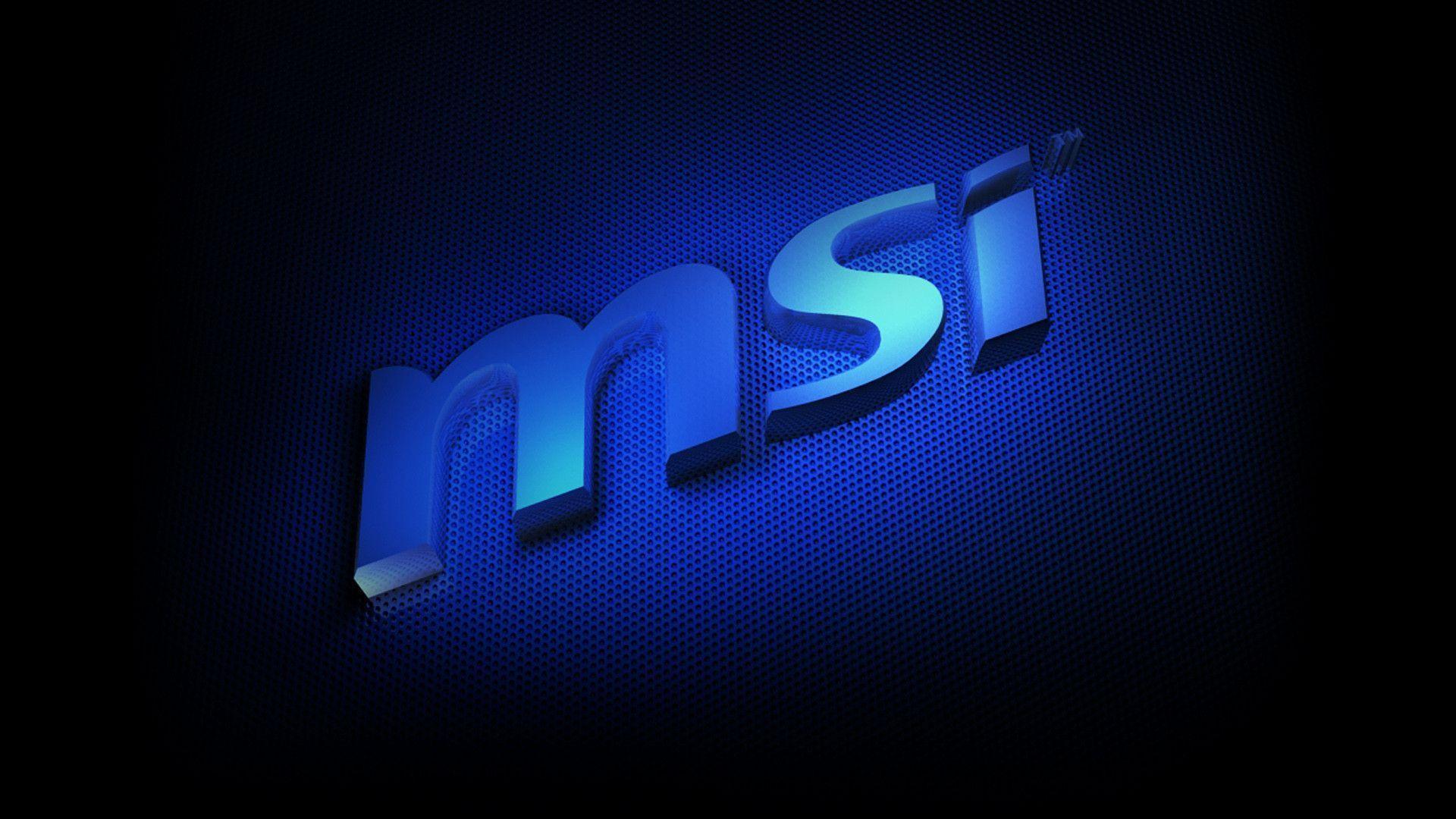 Logo MSI blu 3D, 1920x1080 Full HD, PC