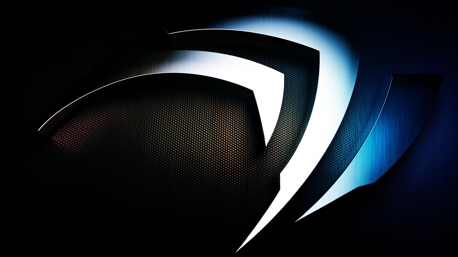 Logo Nvidia stilizzato blu, 1920x1080 1080p, Laptop
