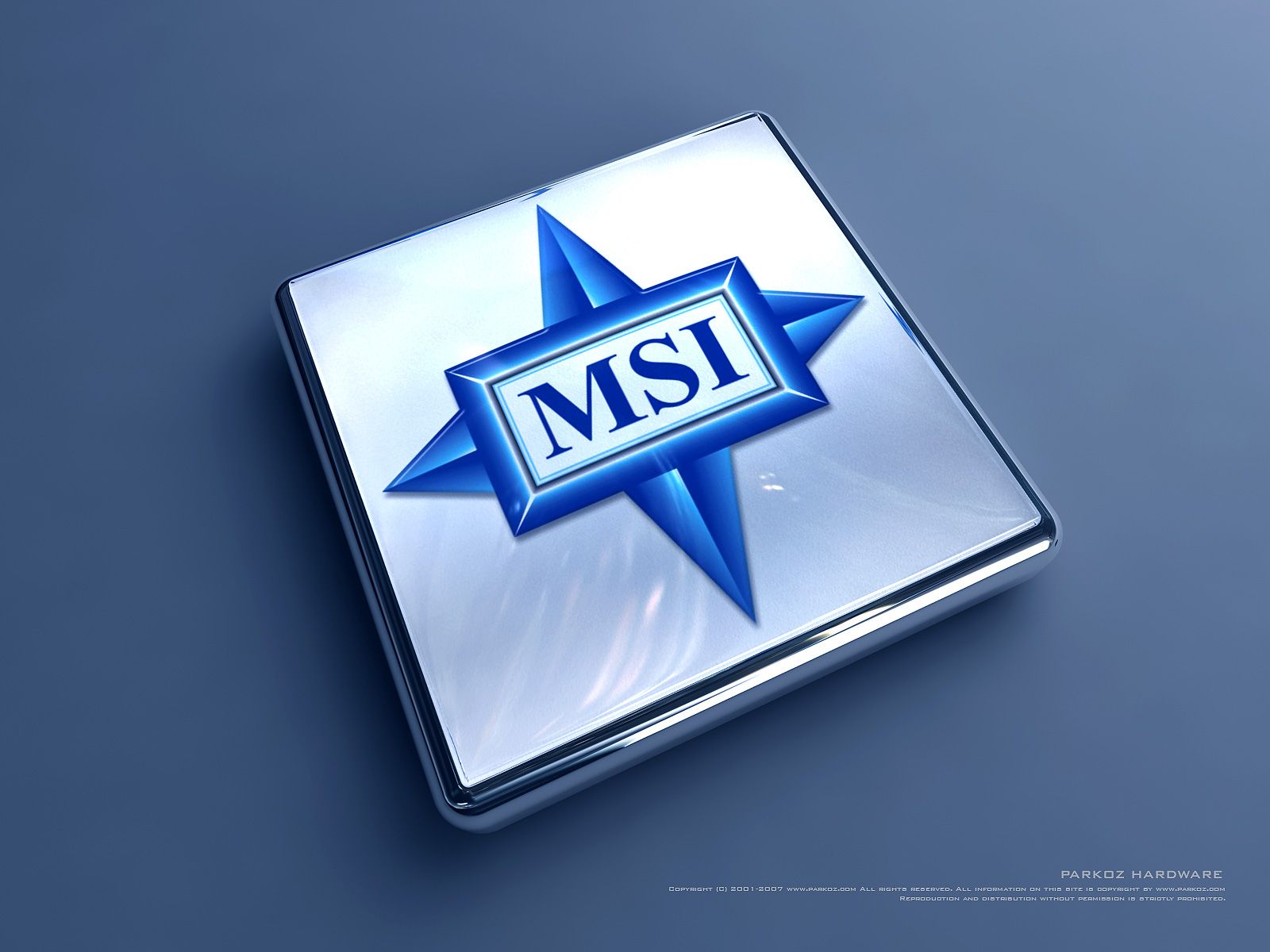 Logo MSI blu 3D, 1600x1200 900p, Desktop