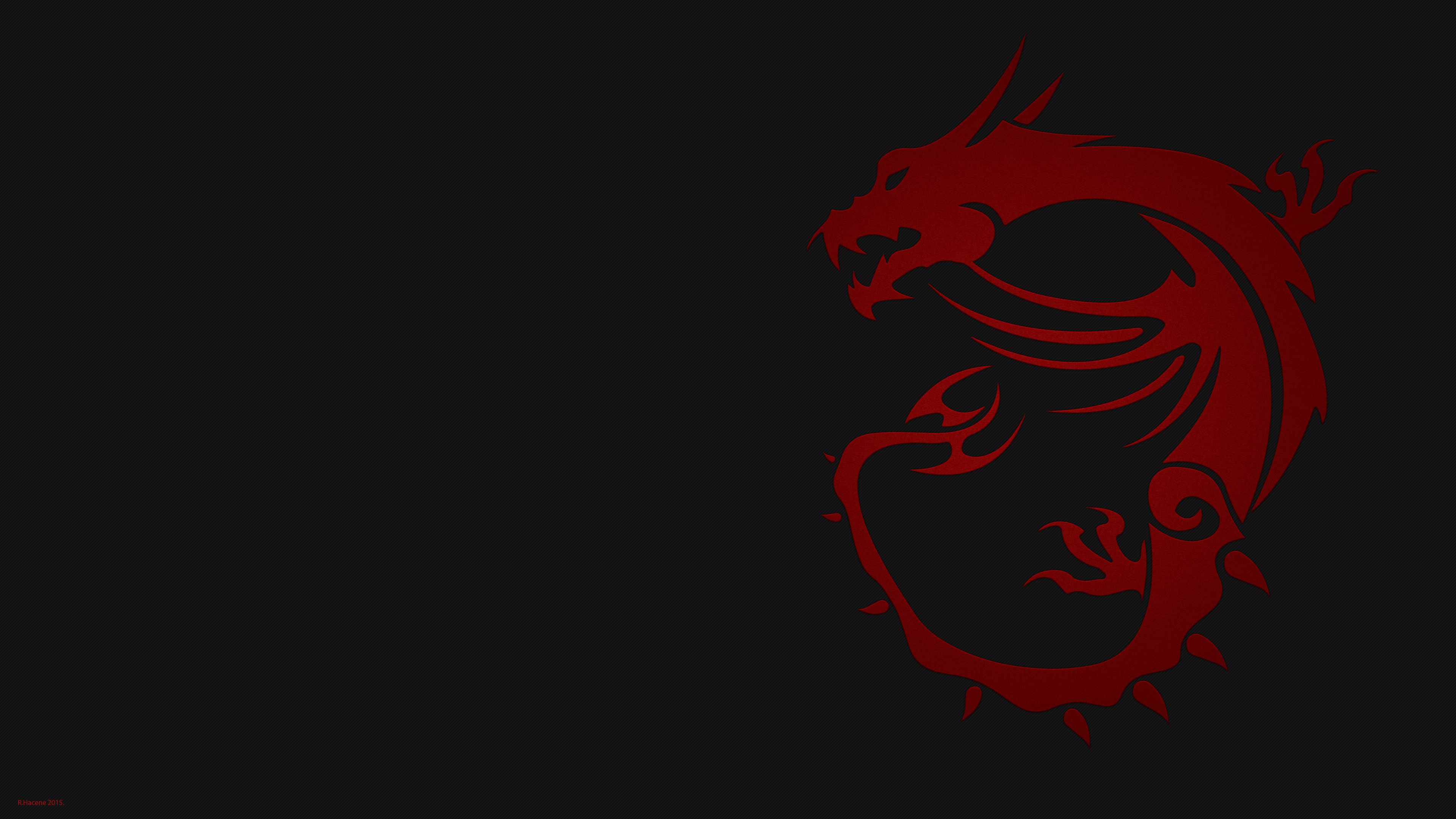 Drago rosso MSI logo, 3840x2160 4K, Desktop 4K