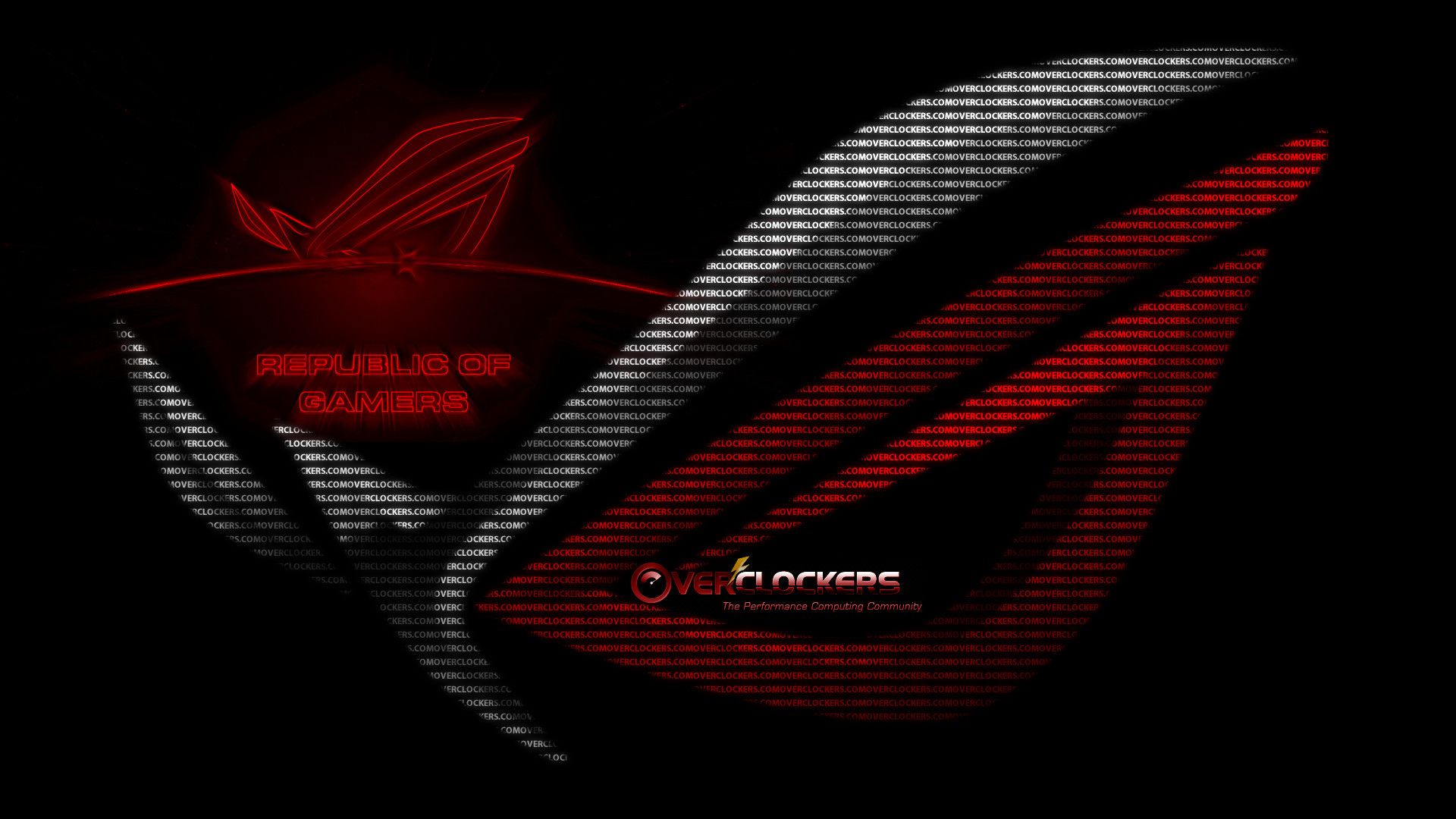 Logo ROG rosso nero, ASUS, 1920x1080 Full HD, PC