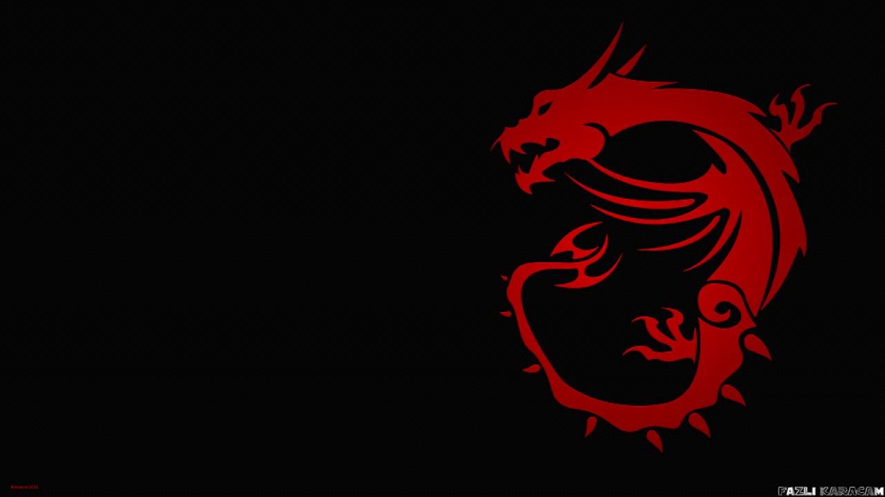 Drago rosso MSI logo, 1280x720 HD, Desktop