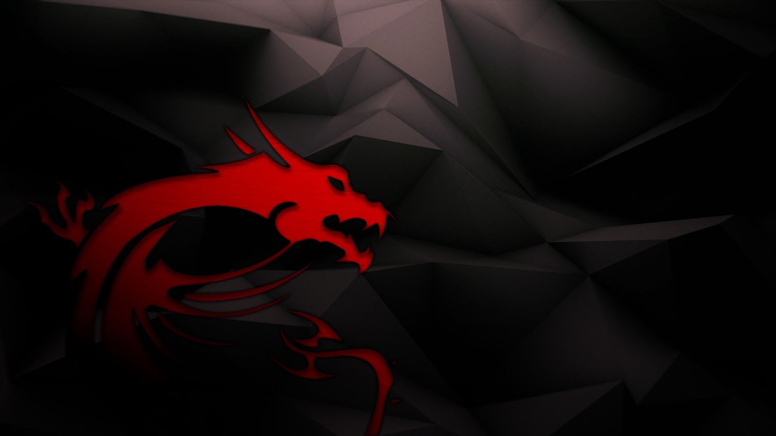 Drago rosso MSI su nero, 1600x900 HD Ready, iMac