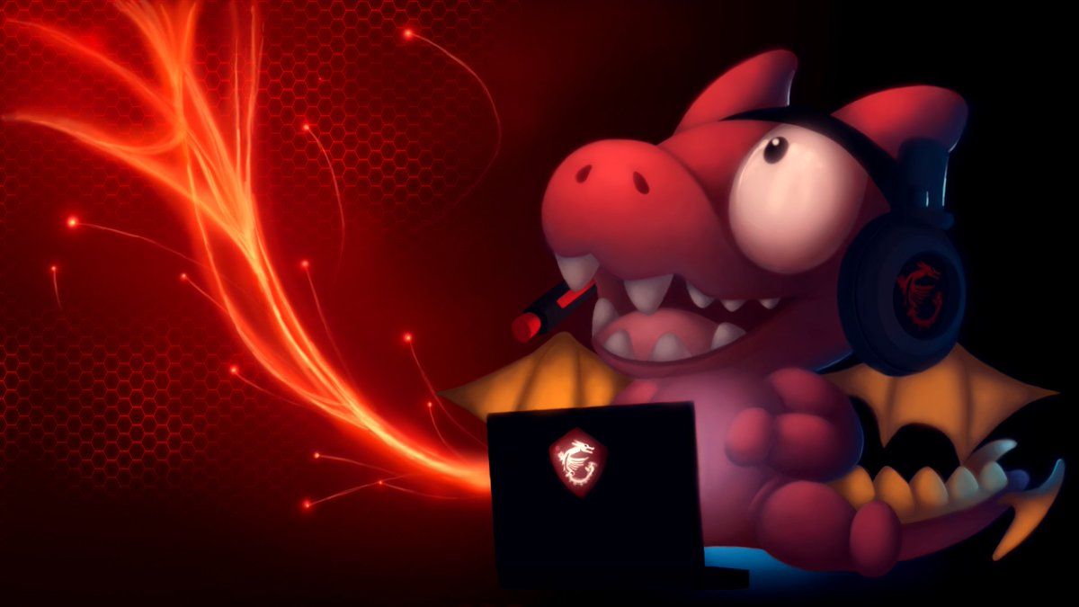 Draghetto rosso MSI con laptop, 1200x675 HD, Desktop