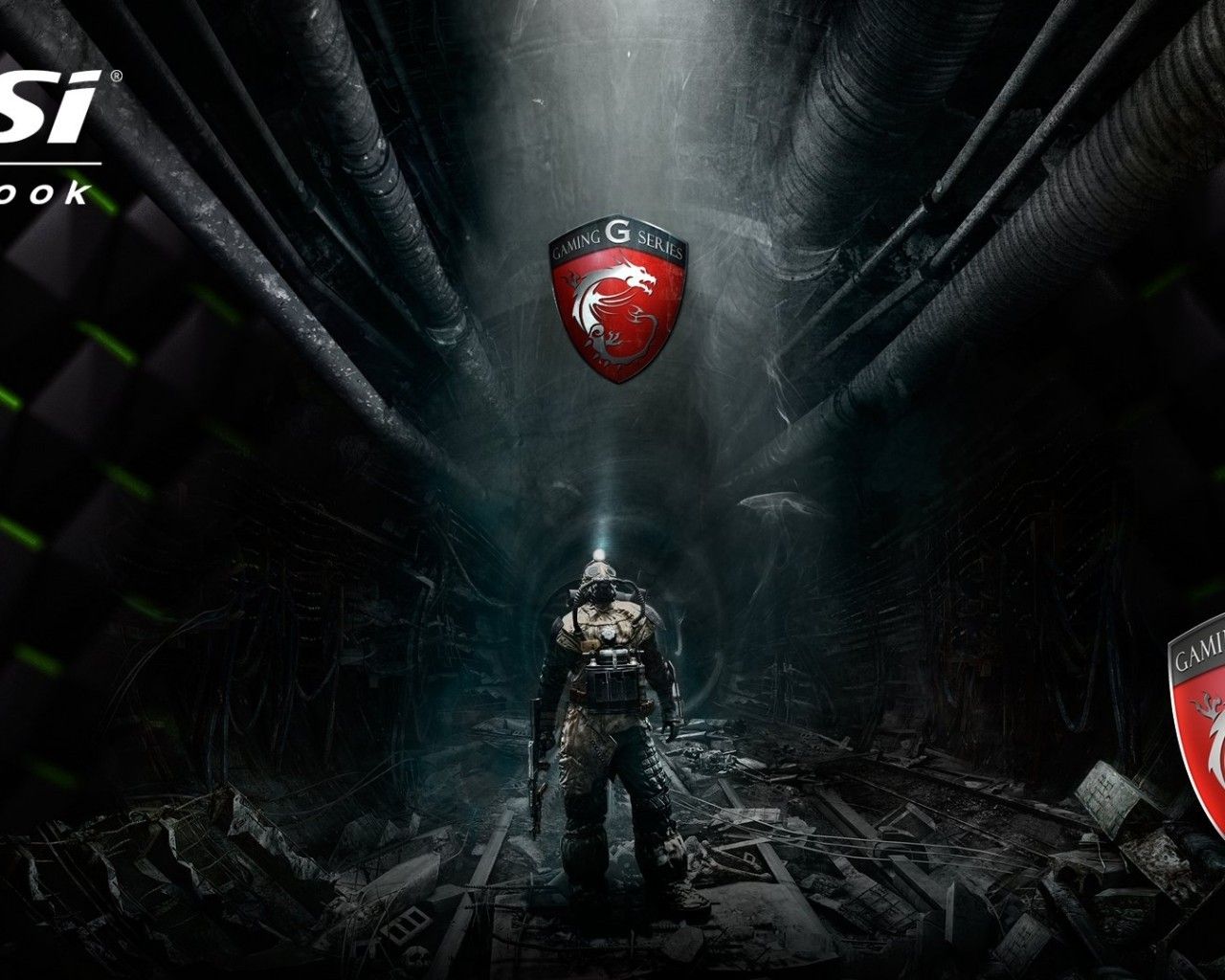 Soldato con logo drago MSI, 1280x1024 720p, Laptop