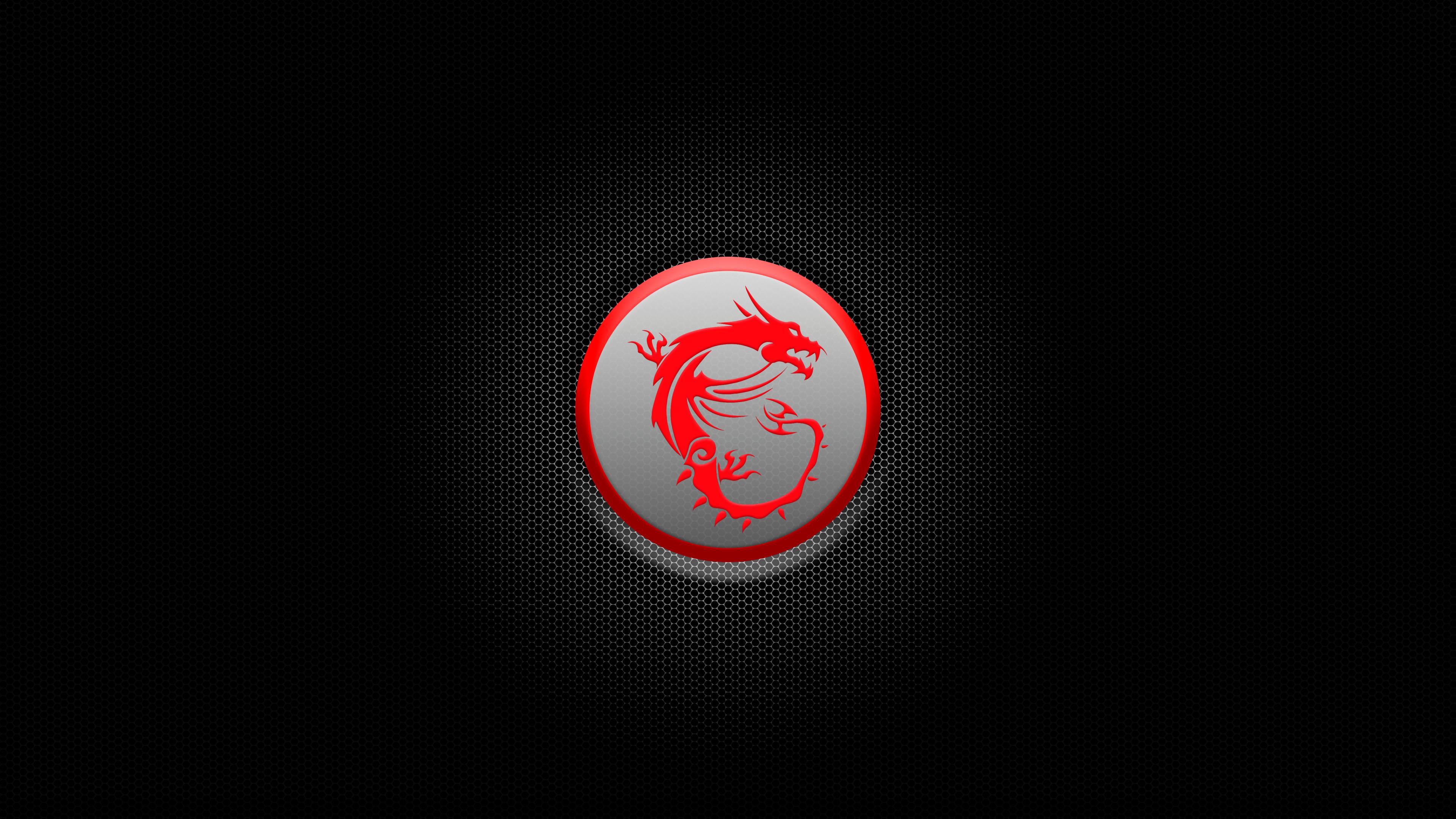 Logo MSI drago rosso, 3840x2160 4K, Desktop 4K