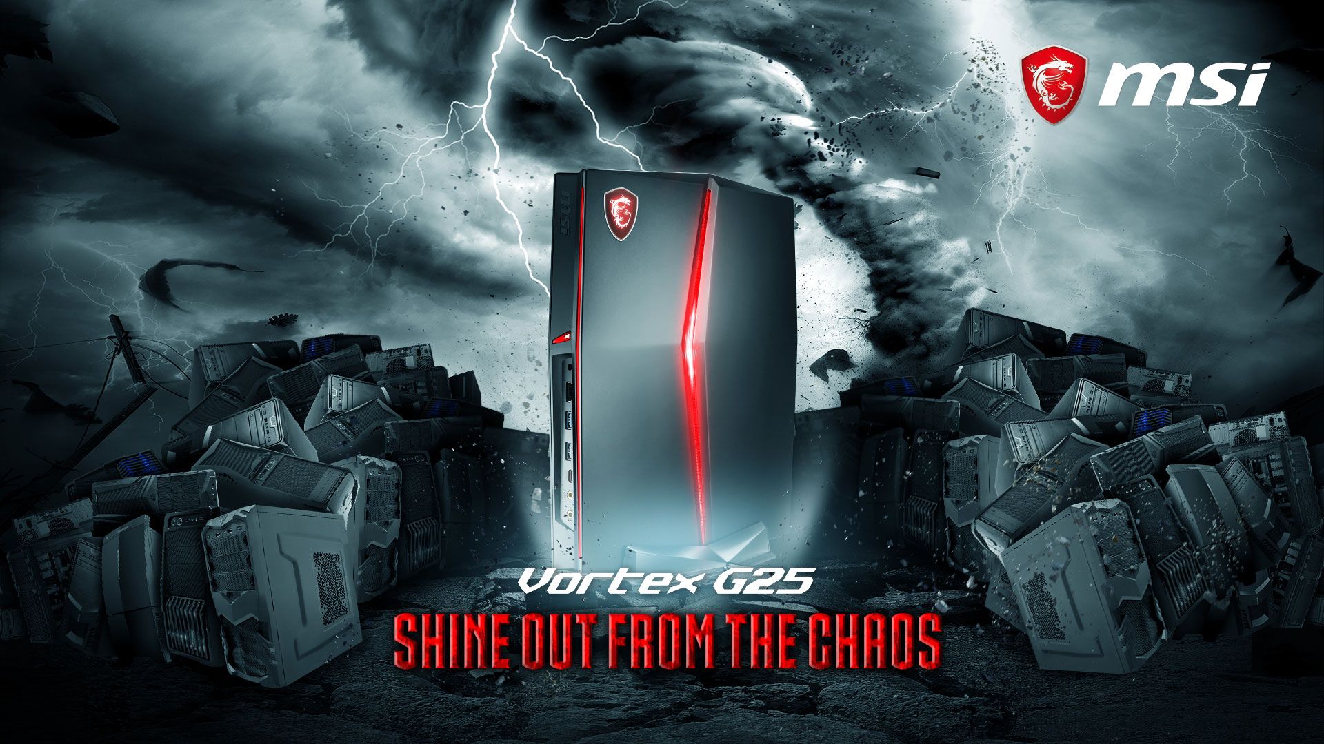 MSI Vortex G25 tornado macerie, 1920x1080 Full HD, Laptop