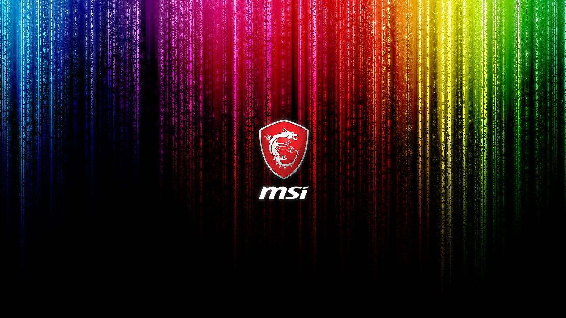 Logo MSI arcobaleno digitale, computer, 1920x1080 Full HD 1080p, Laptop