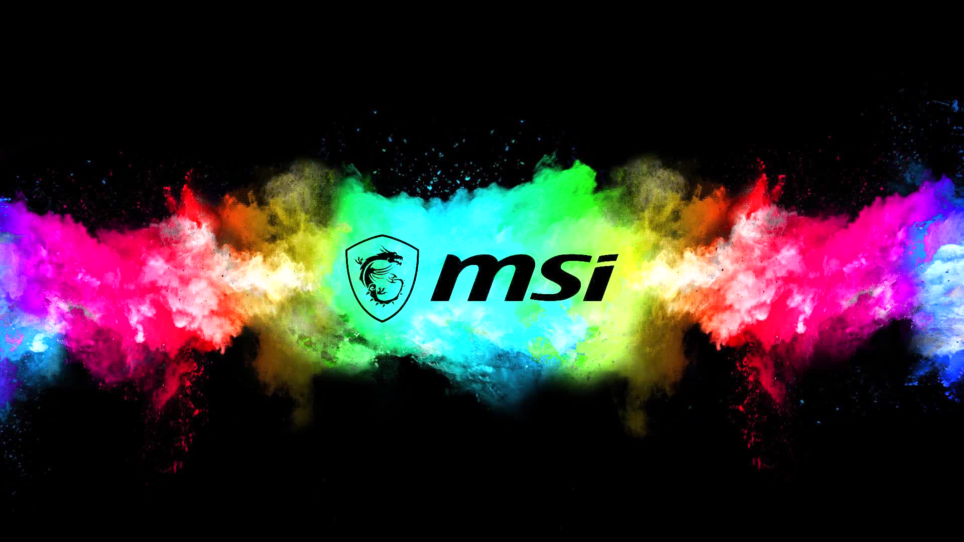Logo MSI fumo colorato, 1920x1080 Full HD, PC