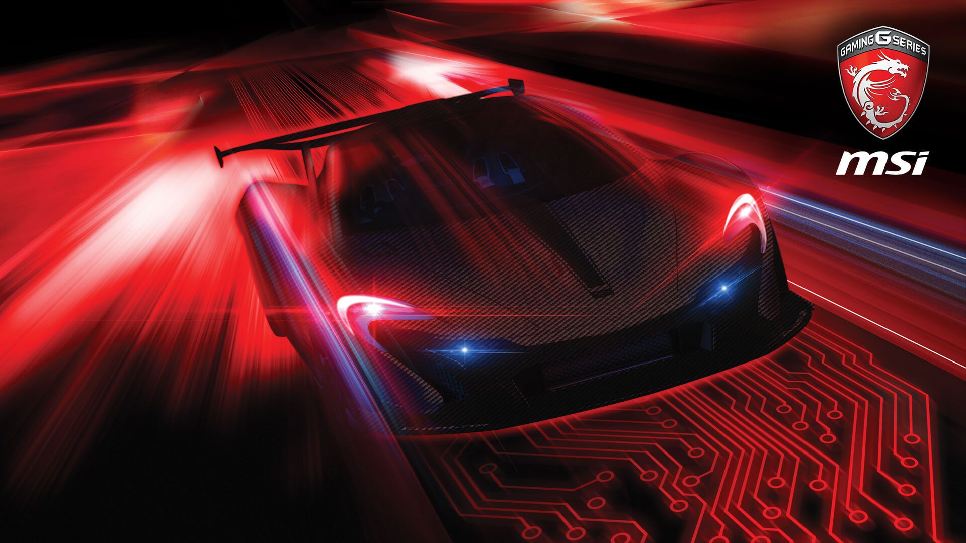 Auto sportiva logo MSI rosso, 1920x1080 Full HD, PC Desktop