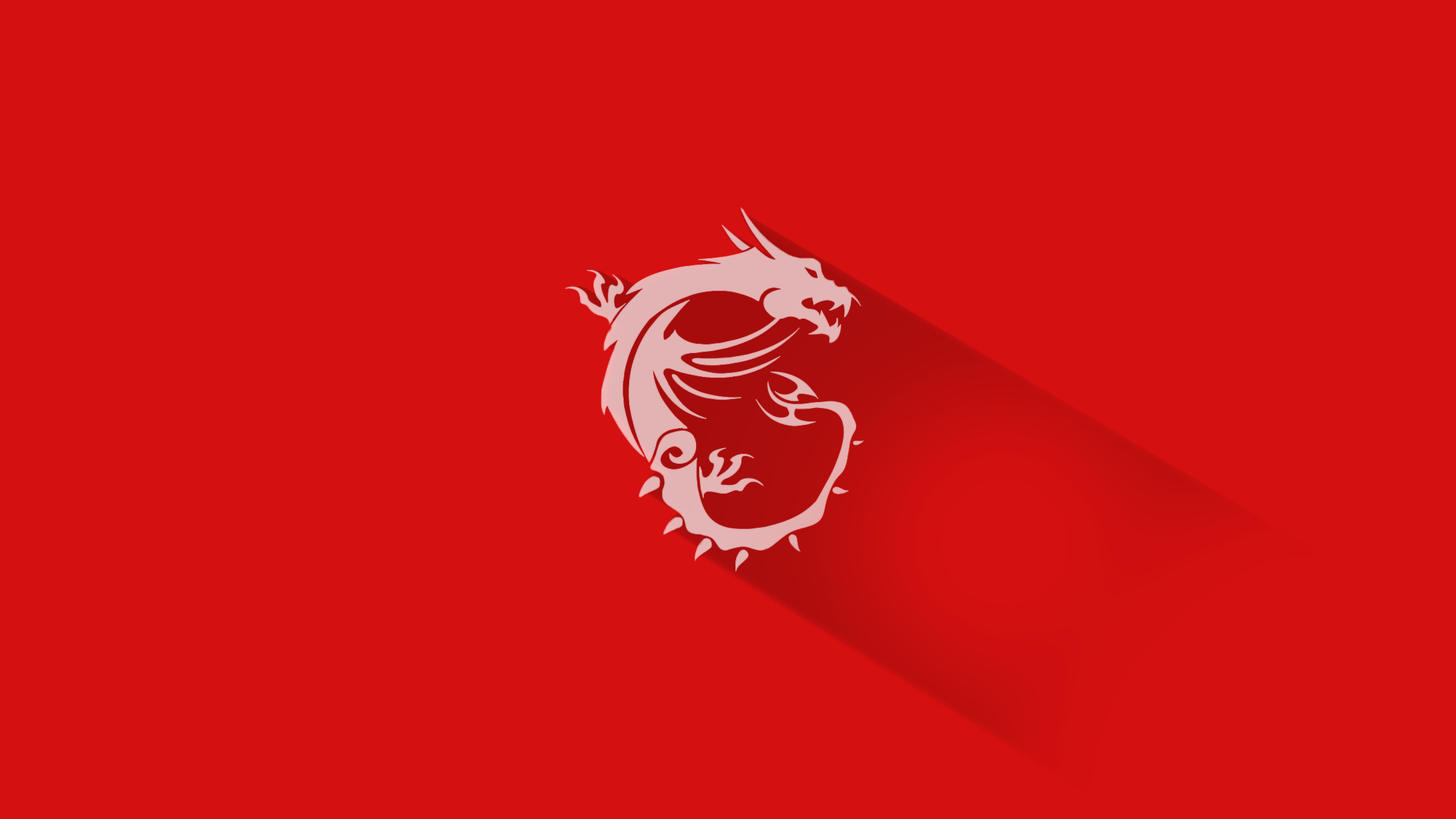 Logo drago MSI rosso, hardware gaming, 7680x4320 4K Ultra HD, Monitor 4K