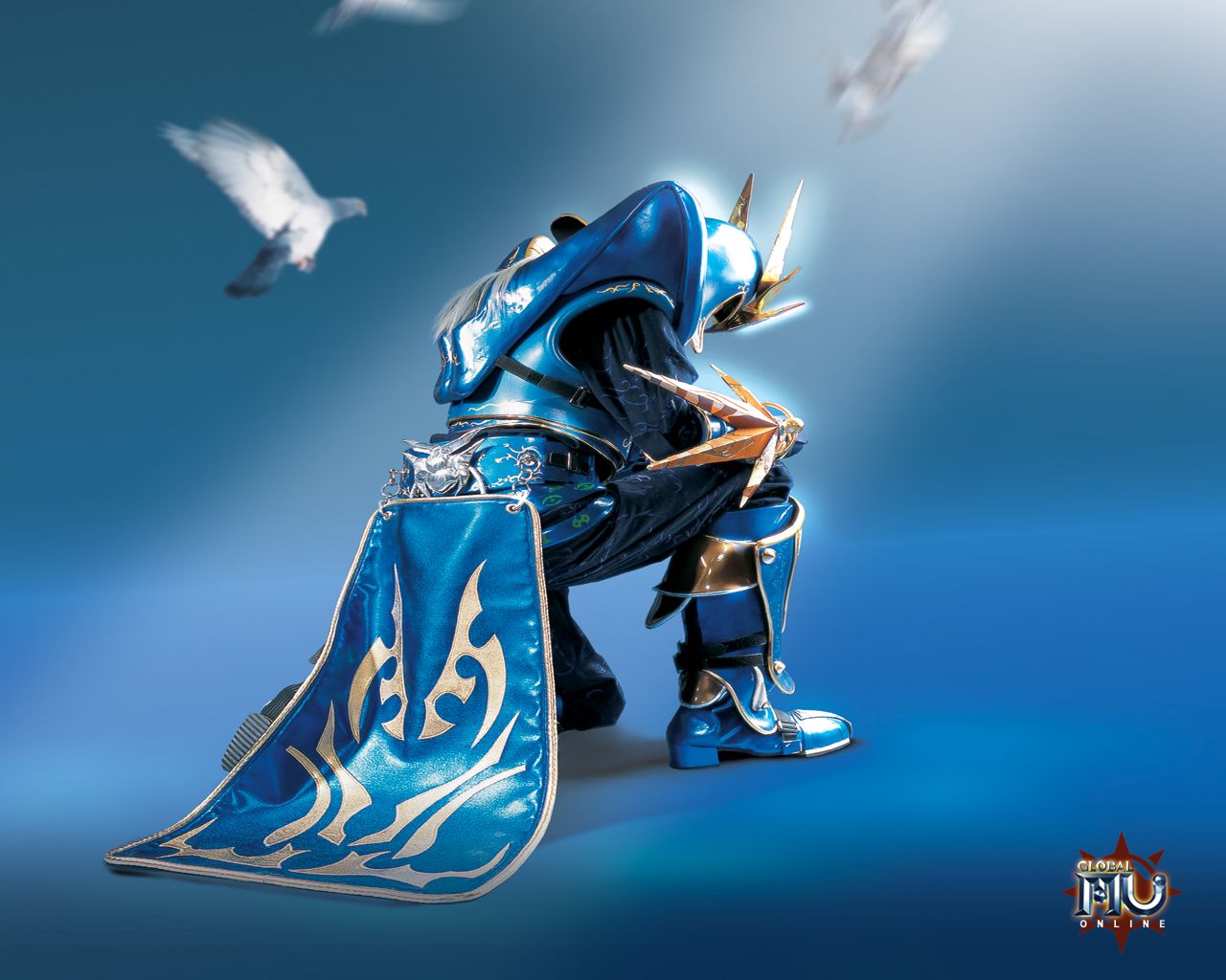 Cavaliere armatura blu MU Online, 1280x1024 HD, Desktop