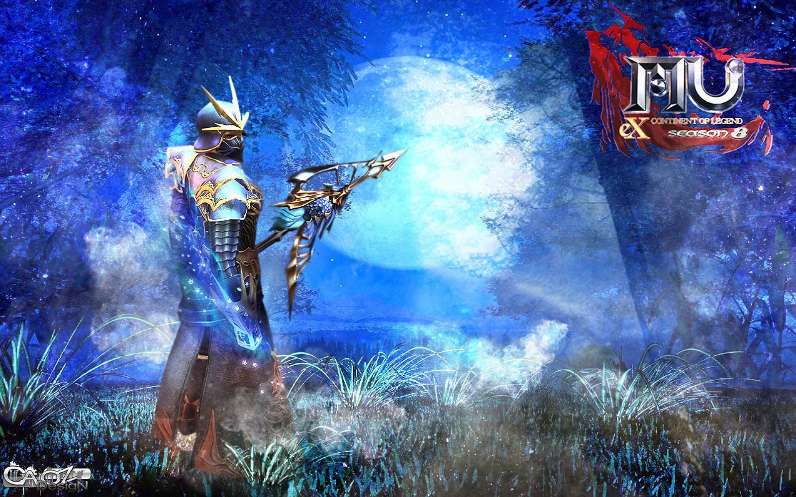 Guerriero MU Online, foresta blu, 1600x1000 HD Ready, PC