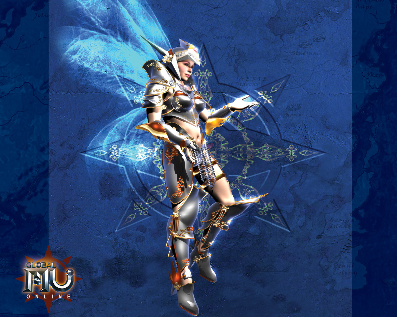 MU Online personaggio guerriero alato, 1280x1024 HD, Desktop
