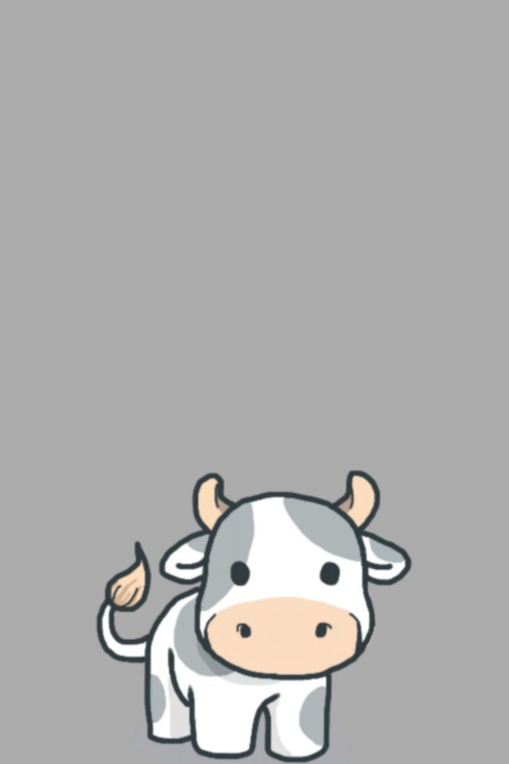 Piccola mucca cartoon grigia, 736x1104 Verticale, Xiaomi