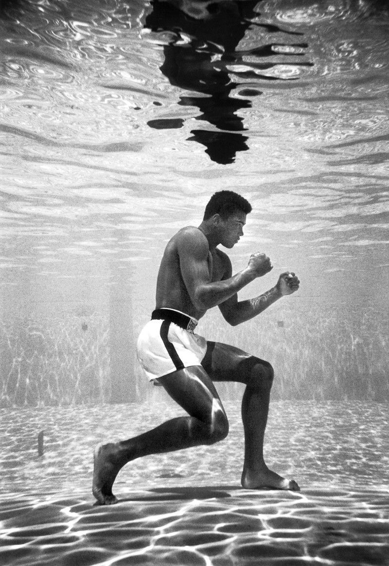 Muhammad Ali allenamento in piscina, pugile, 800x1163 Full HD Verticale, iPhone Plus
