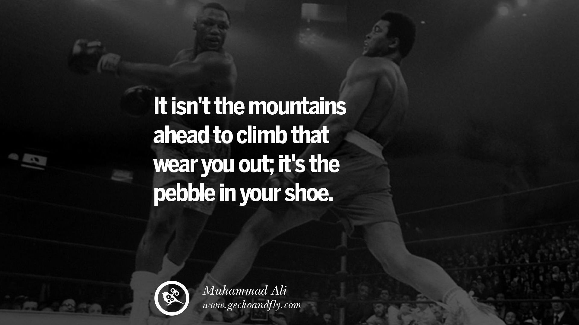 Muhammad Ali citazione bianco nero, 1920x1080 Full HD, PC