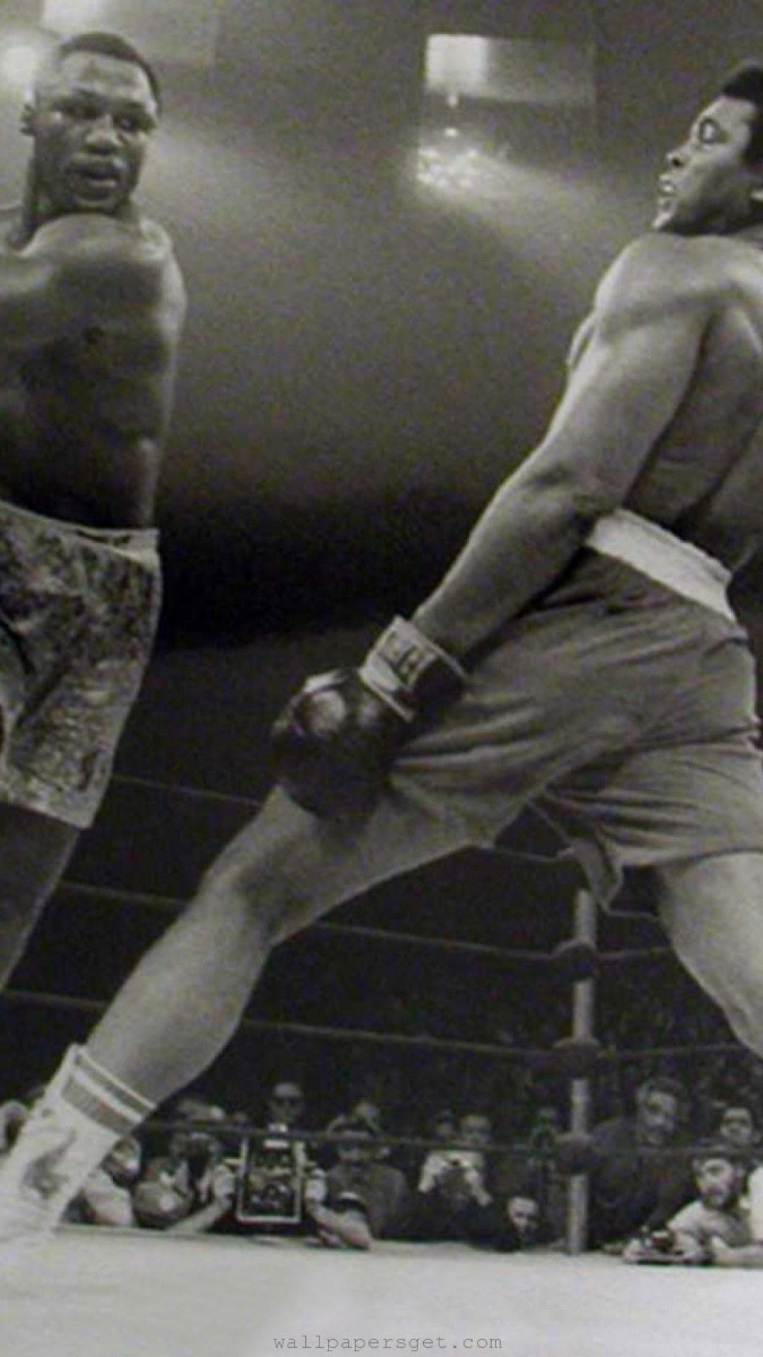 Muhammad Ali vs Joe Frazier, 1080x1920 Full HD Verticale, iPhone Plus