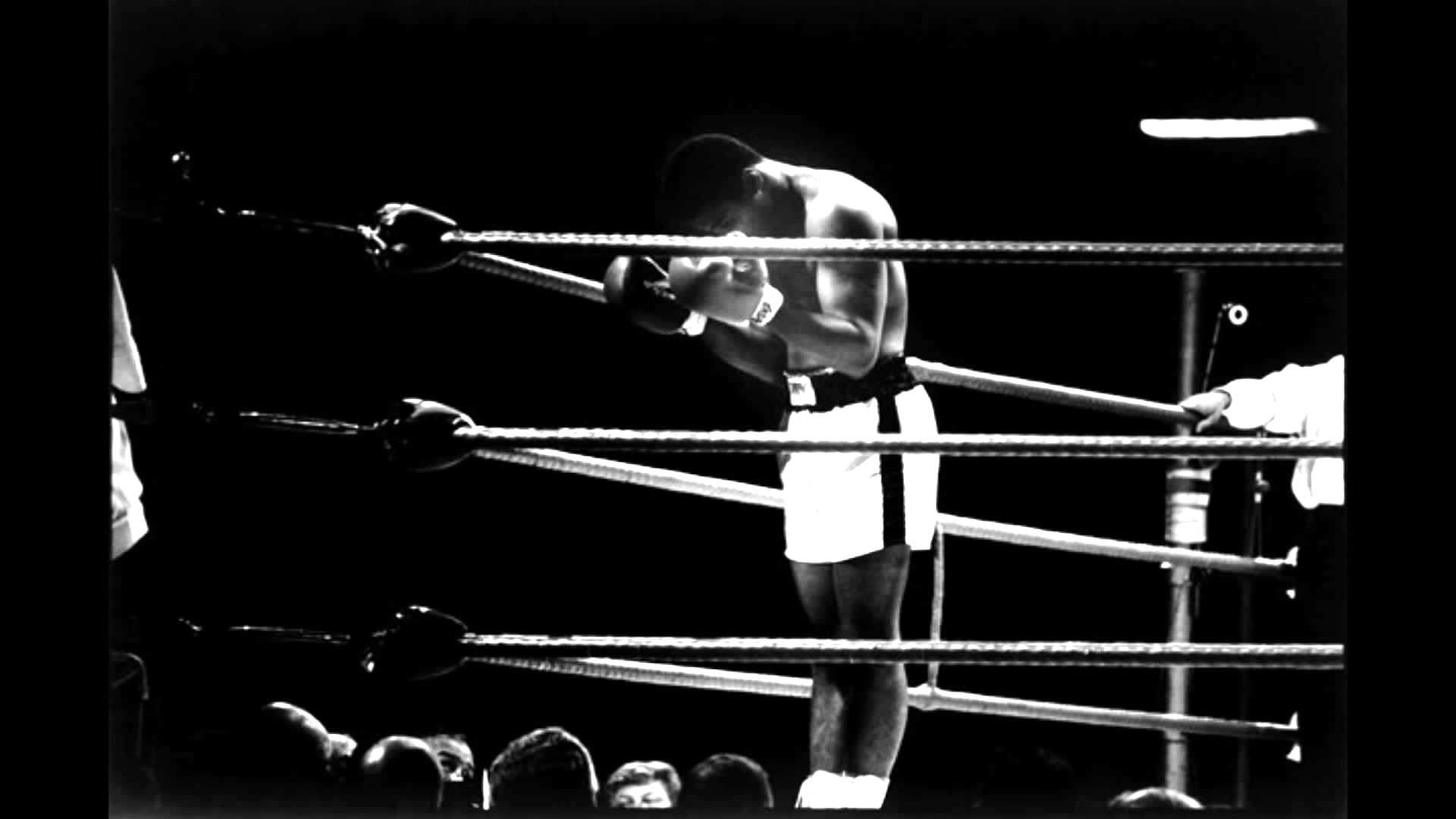 Muhammad Ali sul ring, bianco e nero, 1920x1080 Full HD, PC Desktop