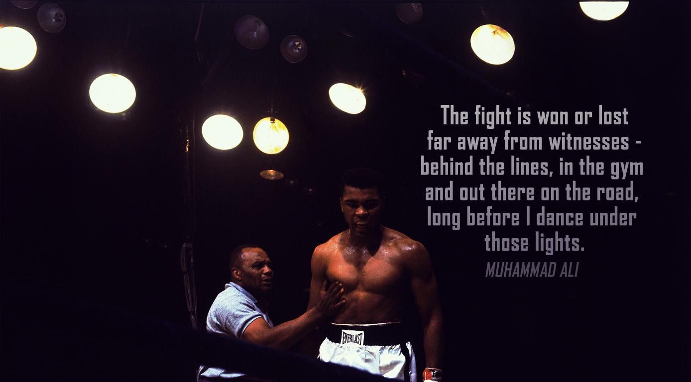 Muhammad Ali citazione boxe, 1388x768 720p, Laptop