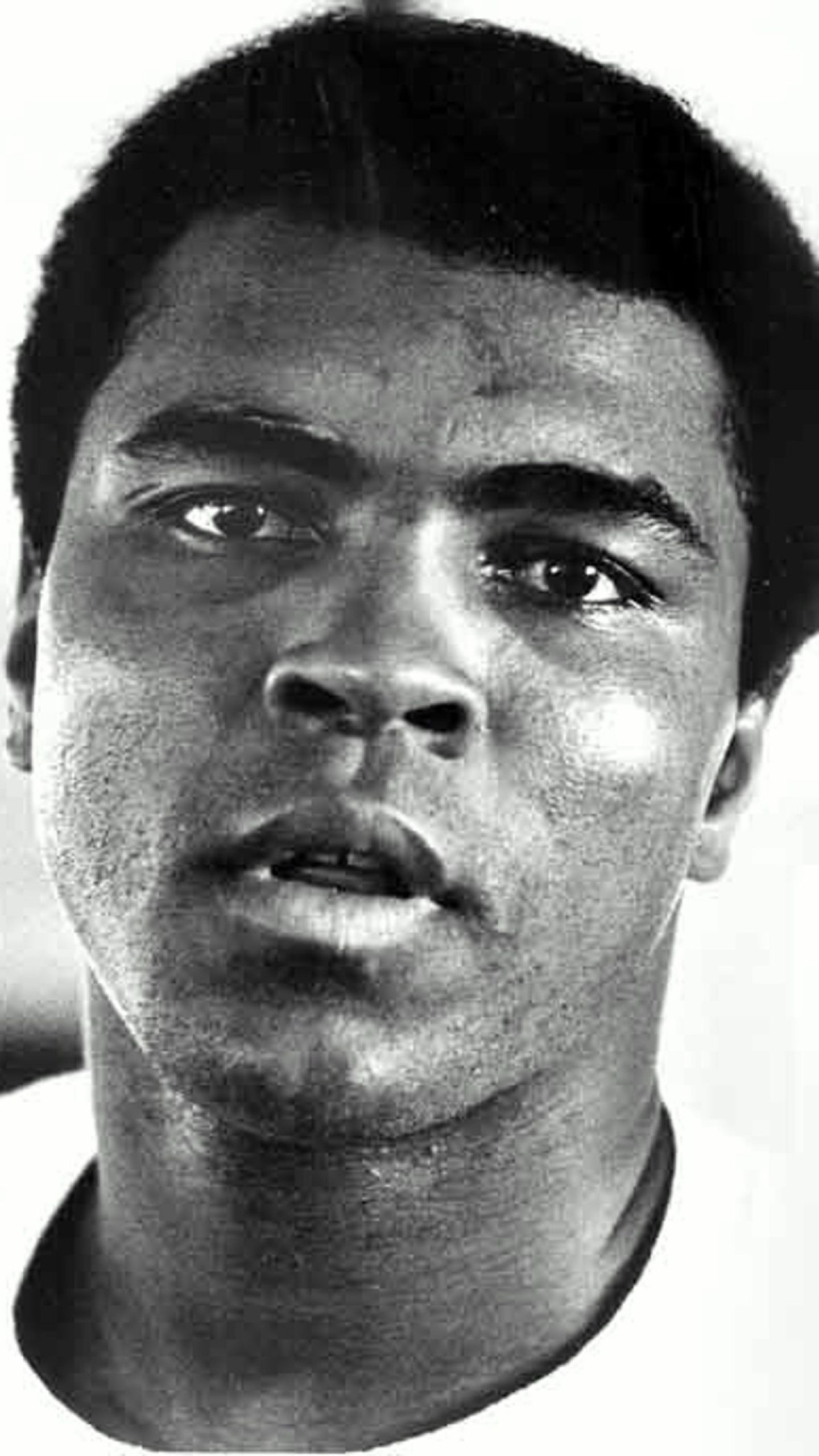 Muhammad Ali ritratto bianco e nero, 1440x2560 Full HD Verticale, iPhone Pro Max
