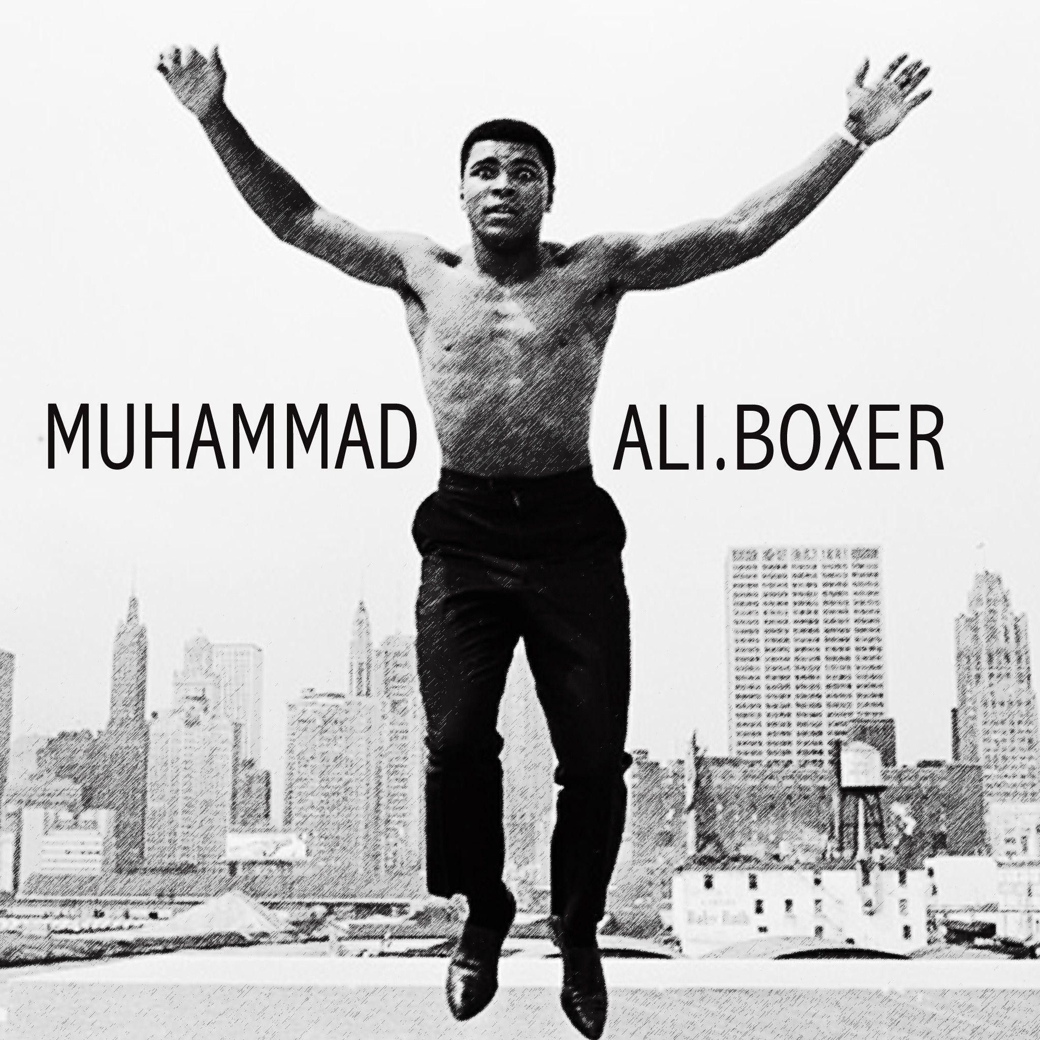 Muhammad Ali bianco e nero, 2048x2048 Hi-Res, PC