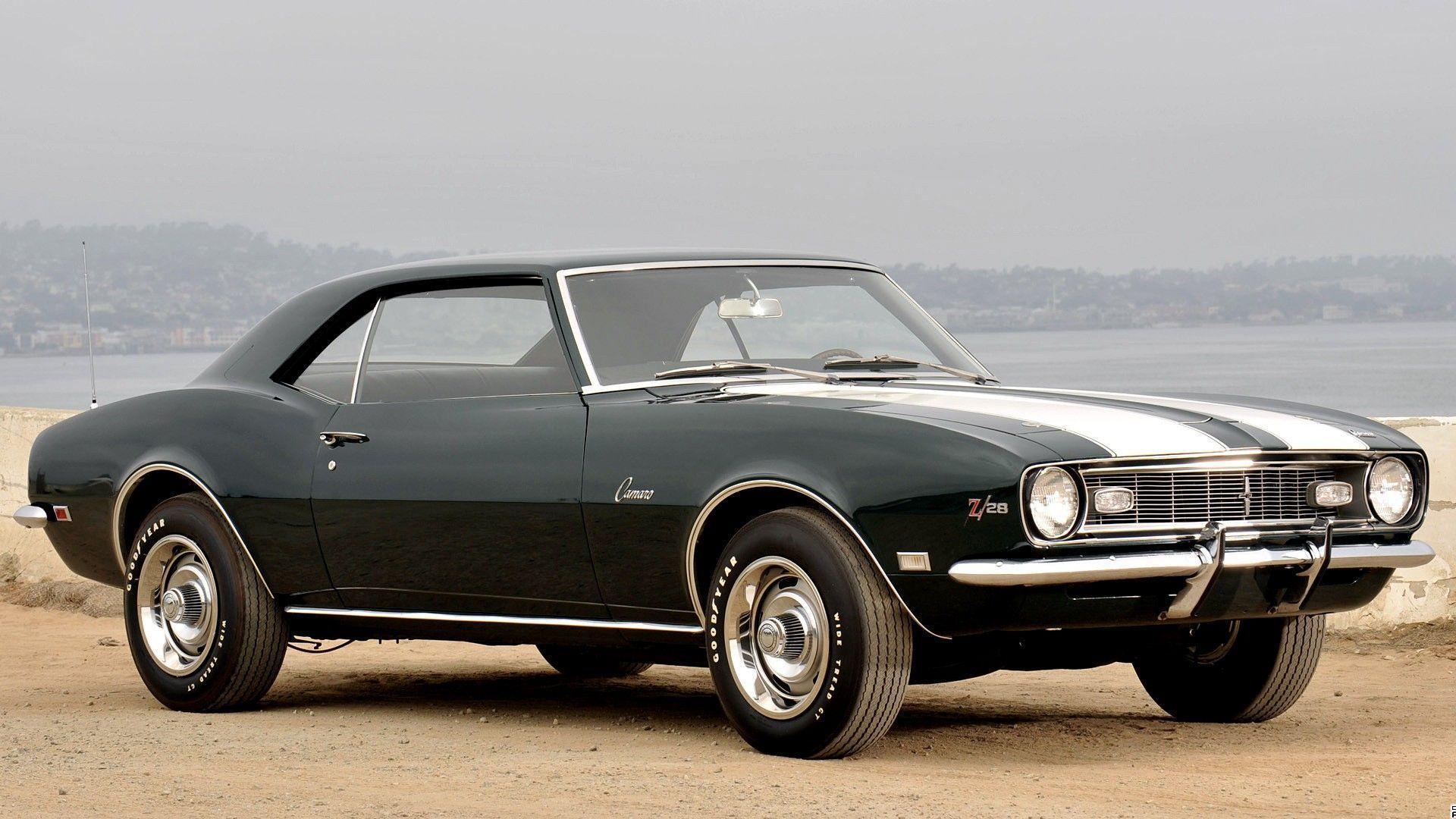 Chevrolet Camaro nera classica, V8, 1920x1080 Full HD, Laptop