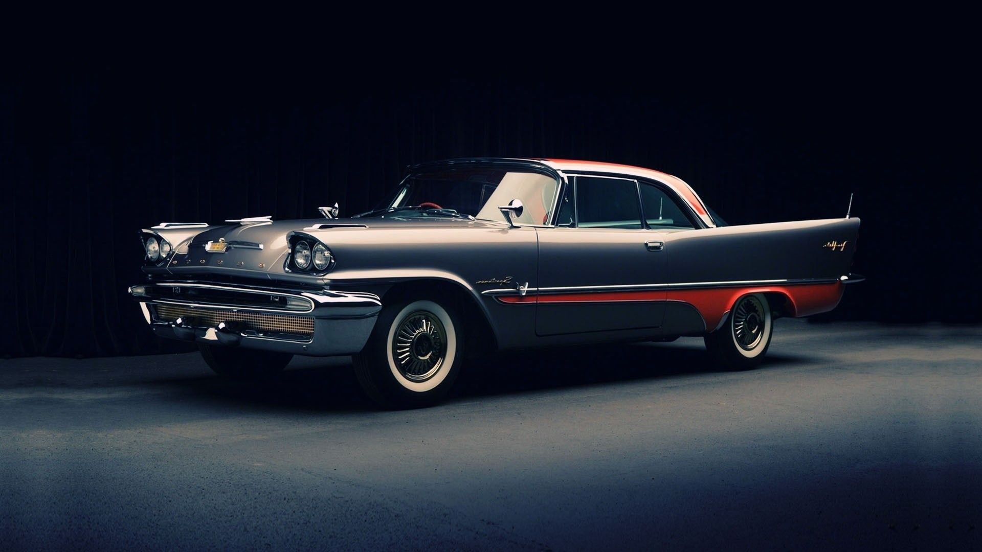 Muscle car classica argento rossa, 1920x1080 1080p, Desktop