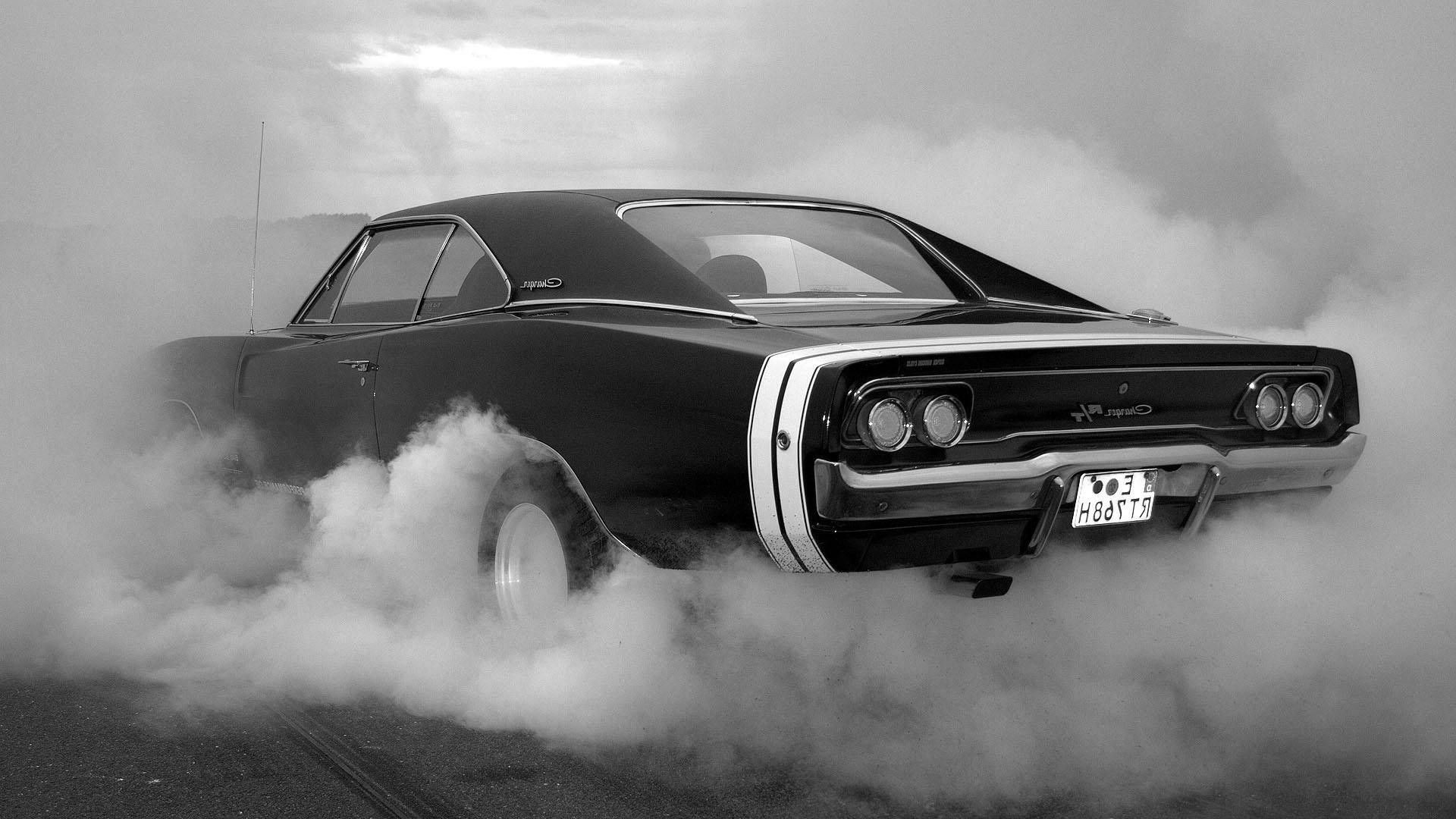 Dodge Charger nera bianco e nero, muscle car, 1920x1080 1080p, Desktop