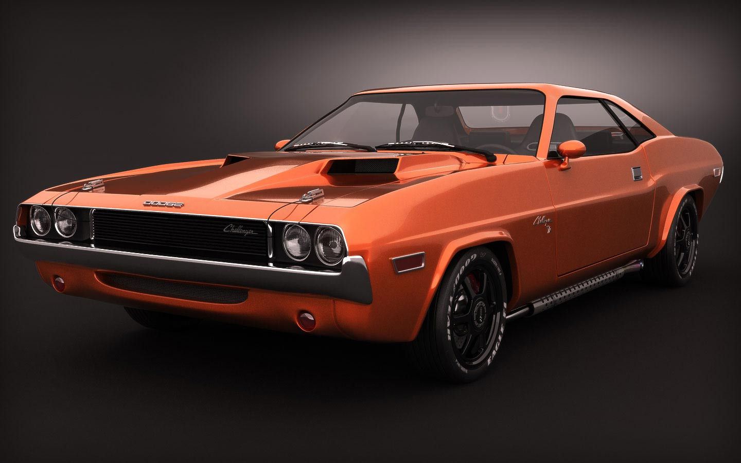 Dodge Challenger arancione vintage, 1440x900 HD, MacBook Air