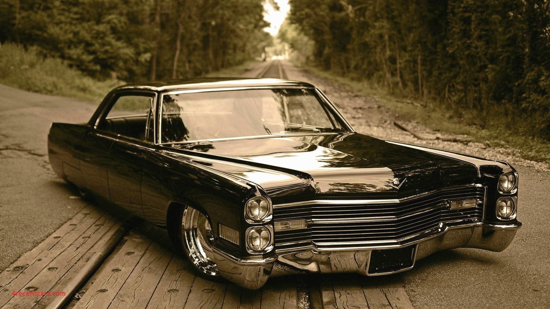 Cadillac nera vintage strada sterrata, 1920x1080 1080p, Desktop