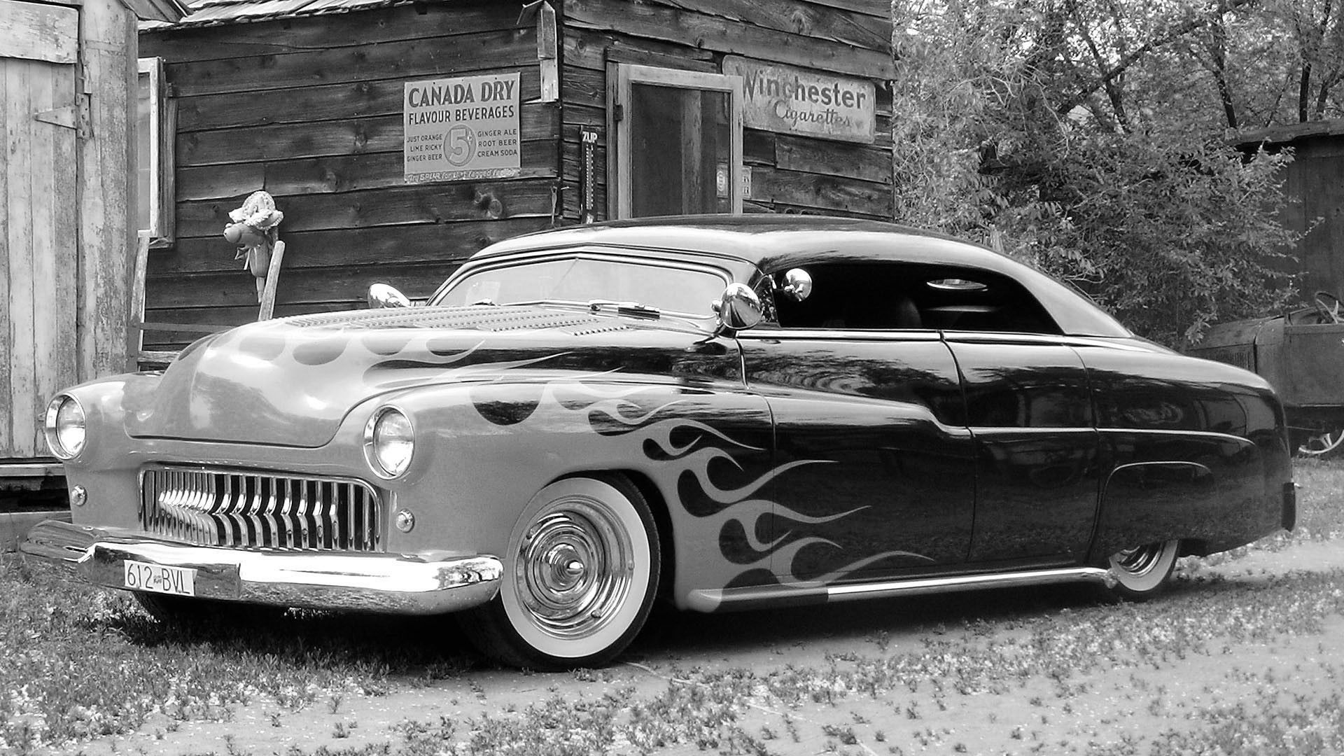 Muscle car vintage con fiamme, 1920x1080 Full HD 1080p, Laptop